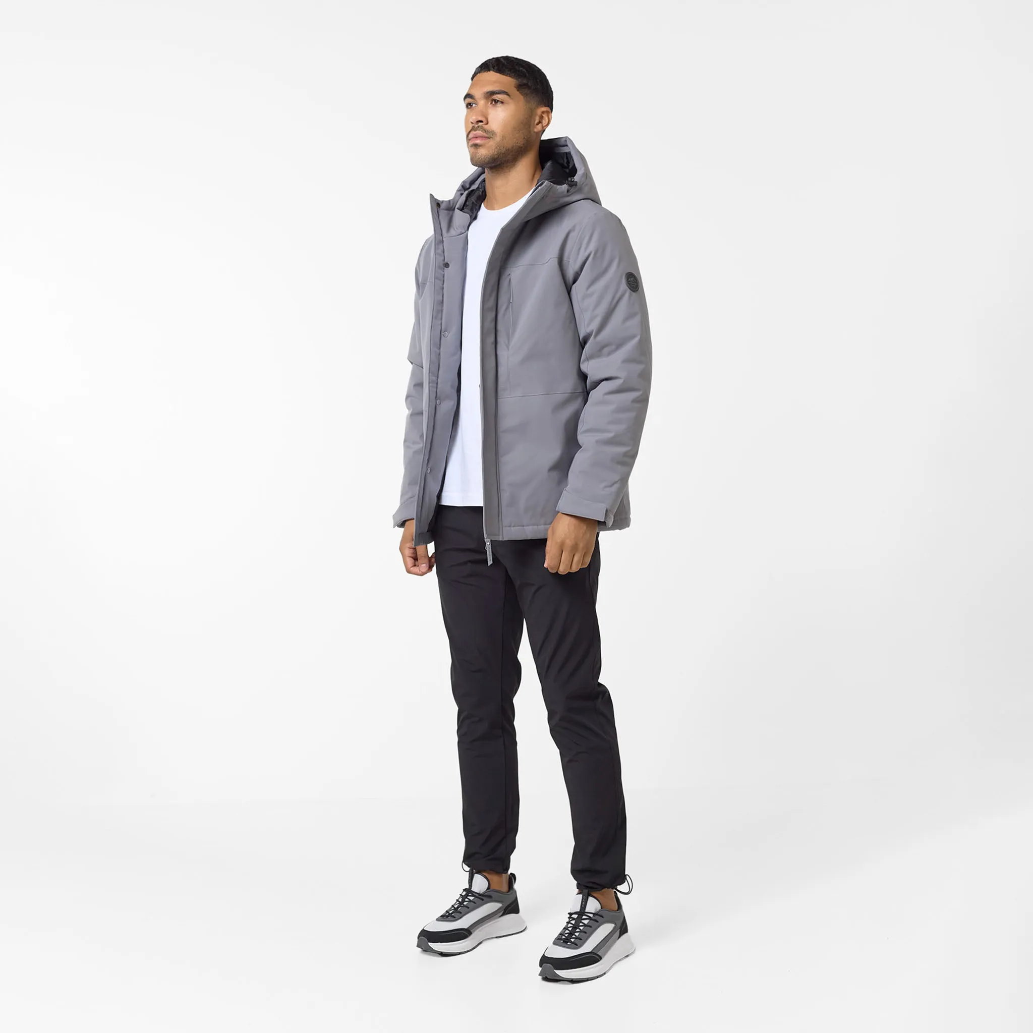 Panel Parka | Mid Grey Packable Style Wet Wicking