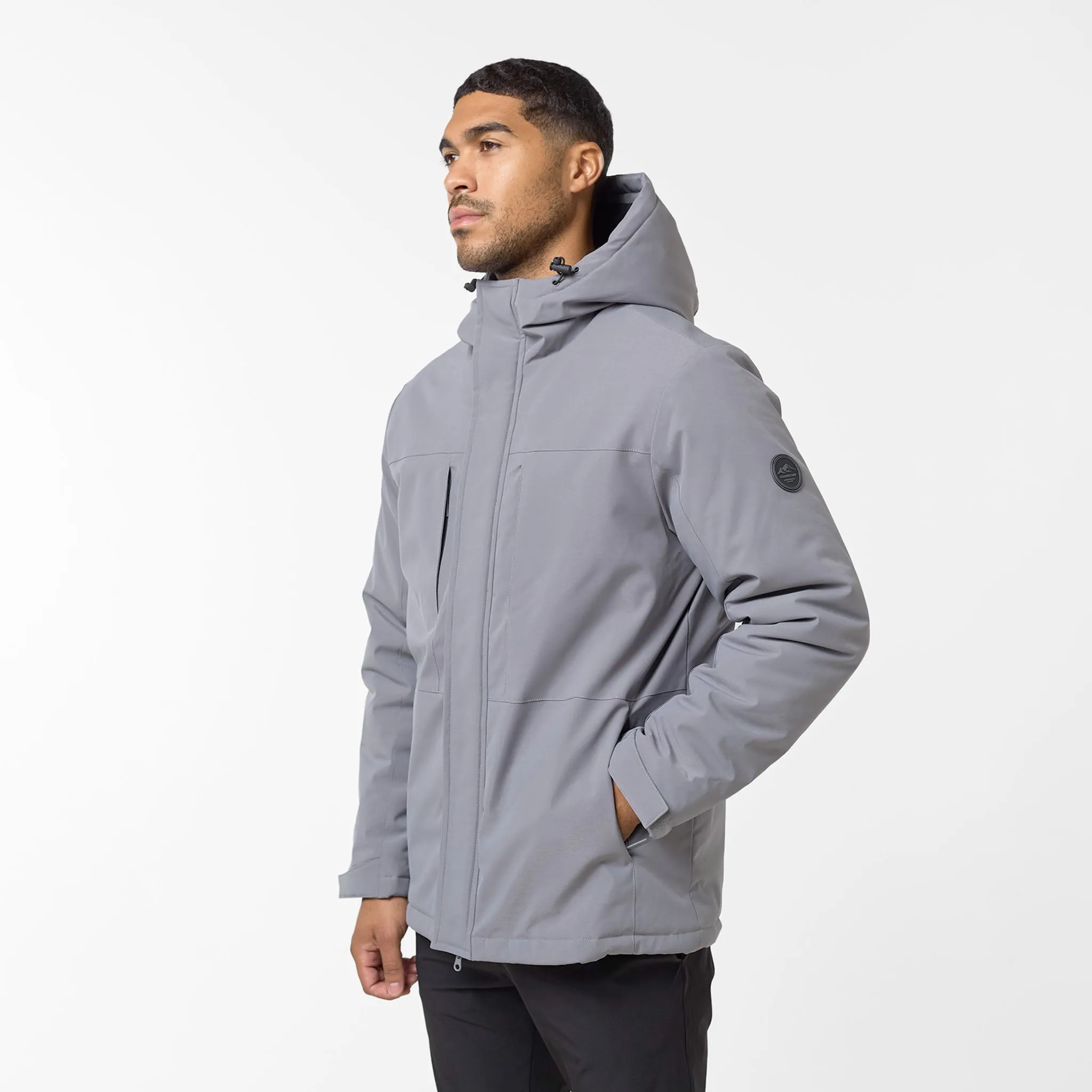Panel Parka | Mid Grey Easy Care Finish
