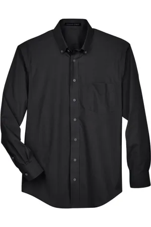 Devon & Jones Crown Collection Broadcloth Woven Dress Shirt Rooftop Bar