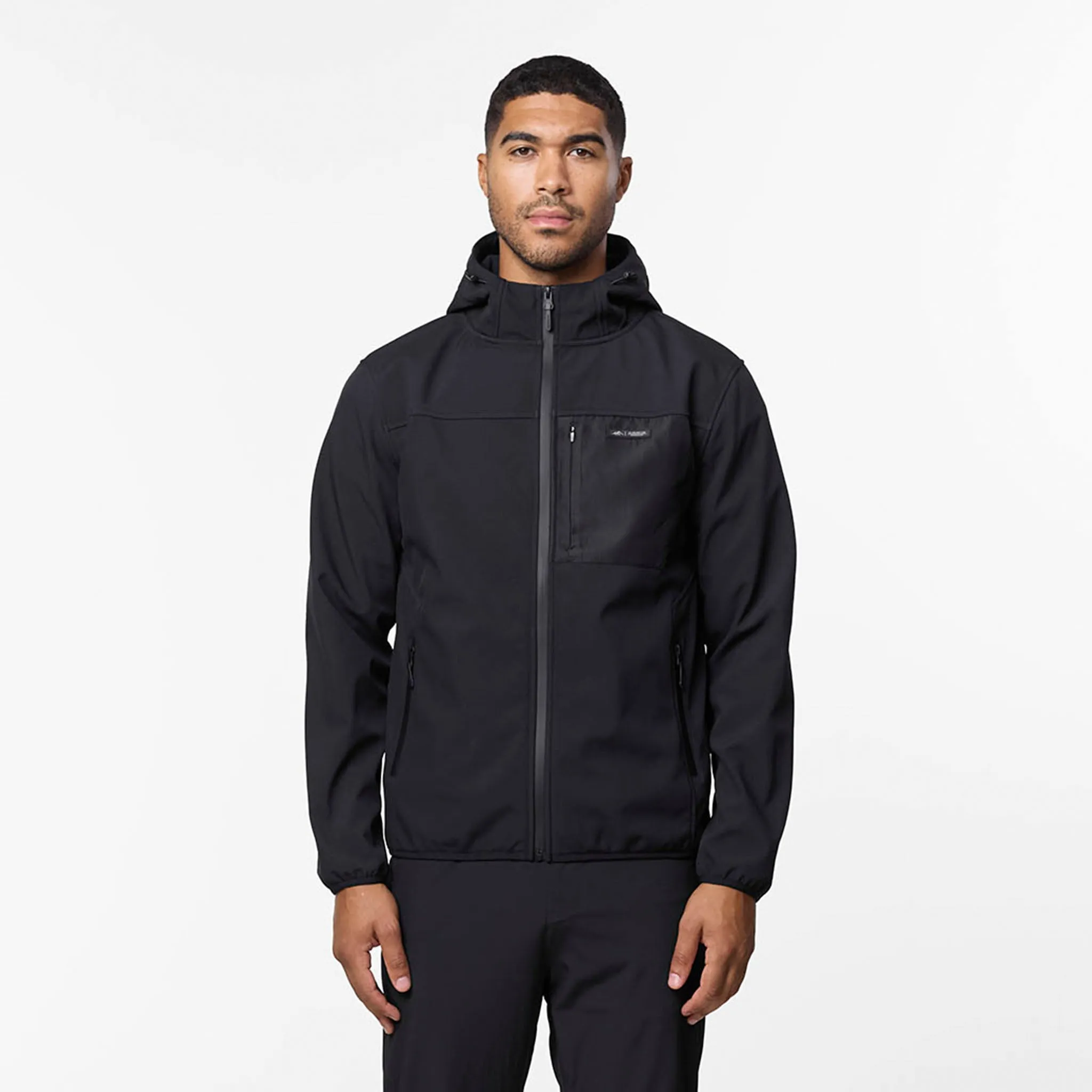 Softshell Jacket | Black Reinforced Hems Seam Sealed Technology