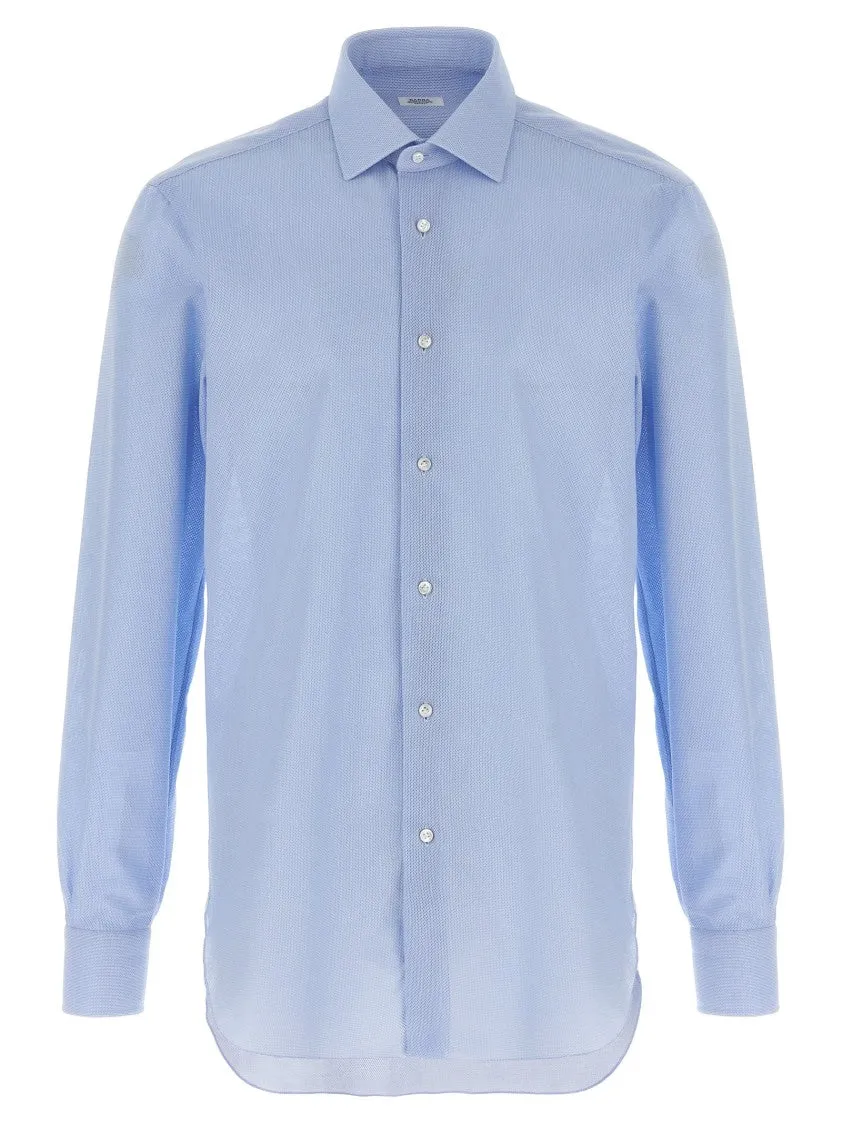 Anniversary Celebration Inner Layer Honeycomb Textured Cotton Shirt