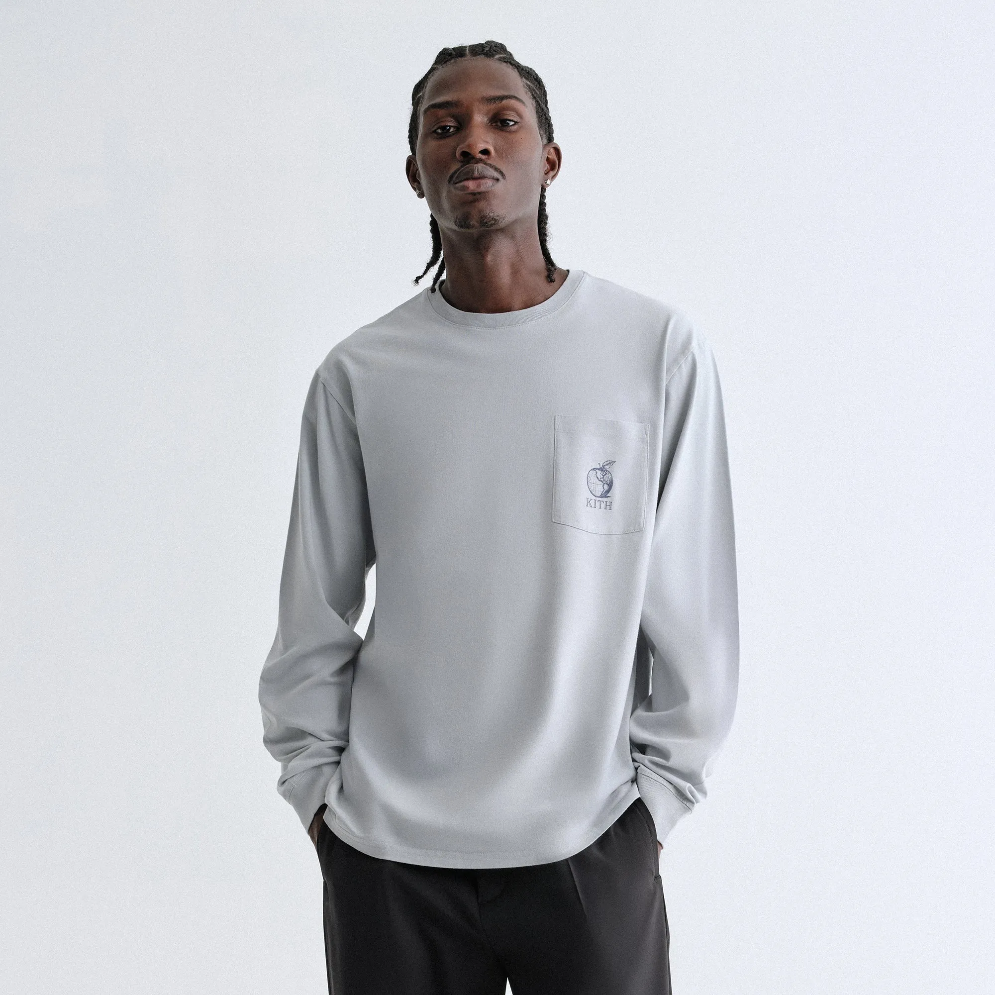 Chic Fashion Kith & Kin Universal Apple Long Sleeve Tee - Mist