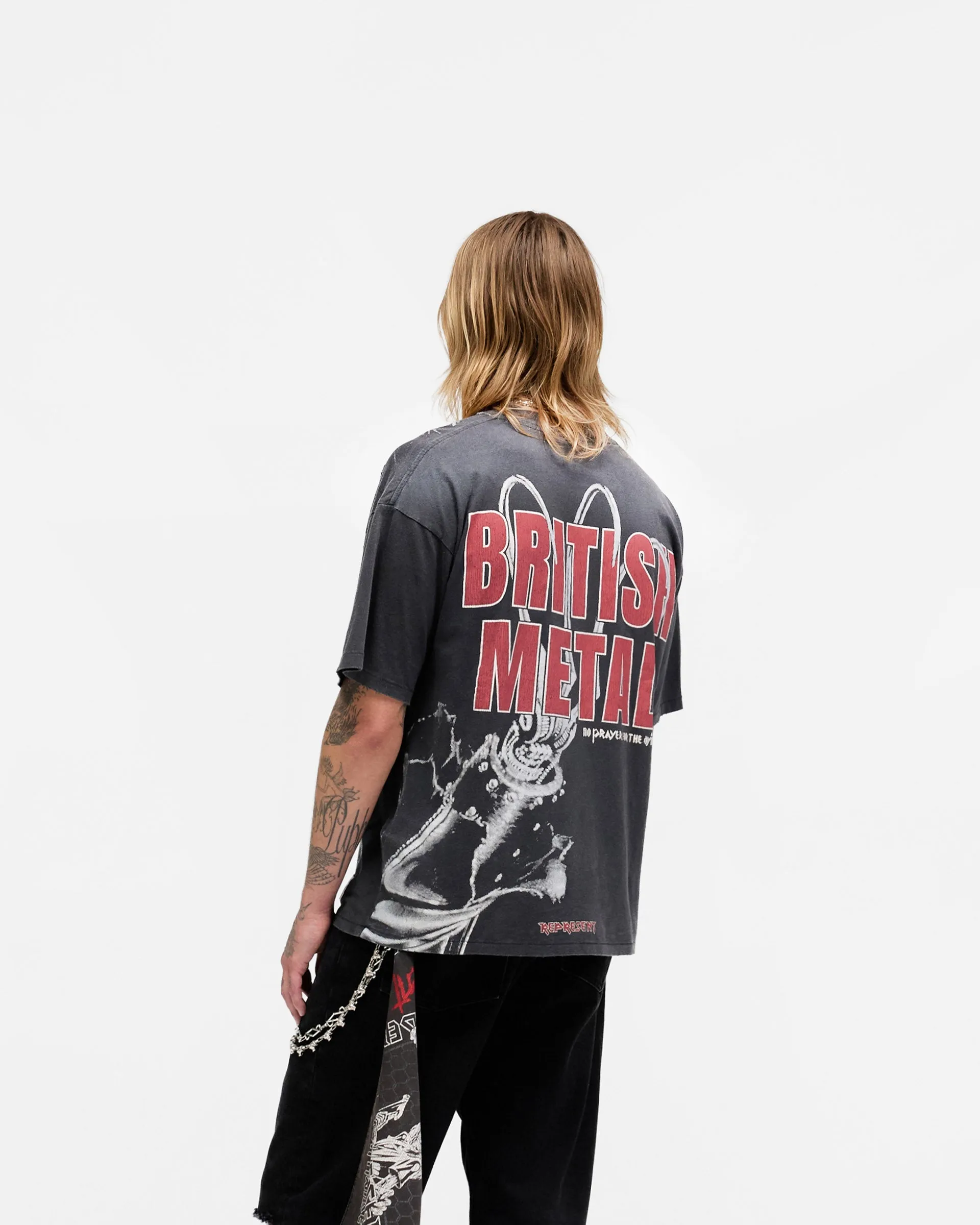 Represent X Iron Maiden British Metal T-Shirt - Stained Brown Feminine Touch