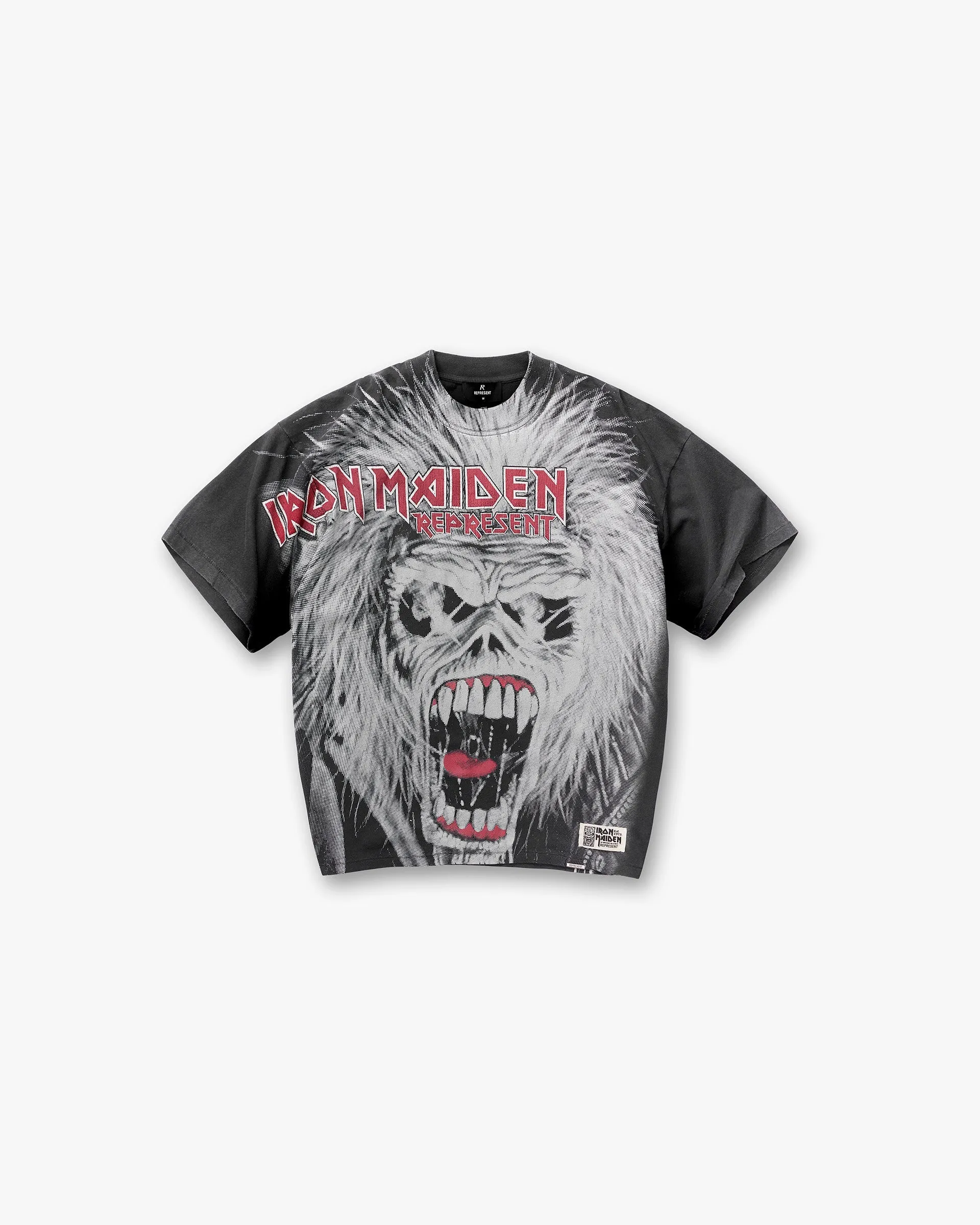 Represent X Iron Maiden British Metal T-Shirt - Stained Brown Running Gear Quick Comfort Wear