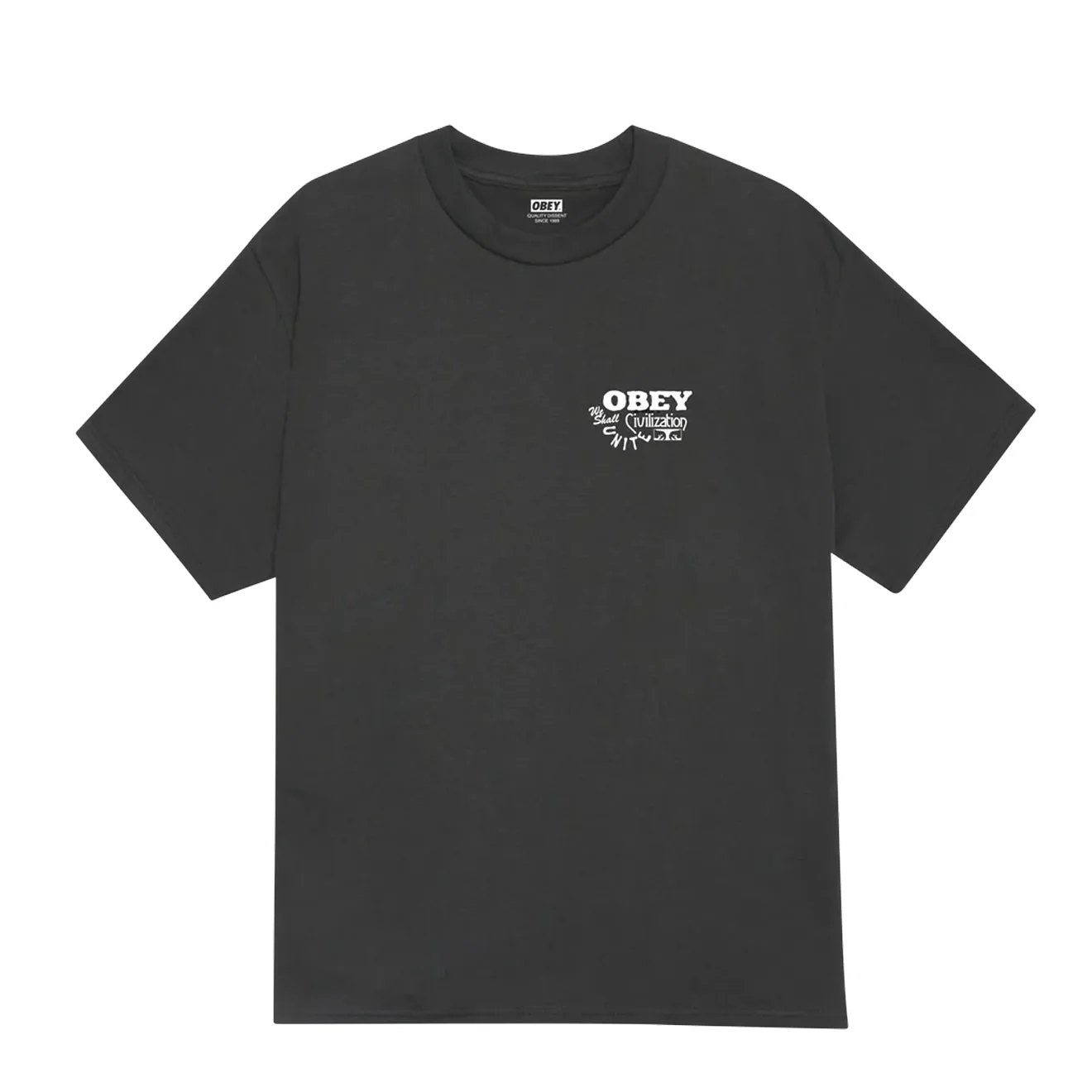Sleek Performance Fit Obey Civilization S/S Tee Vintage Black
