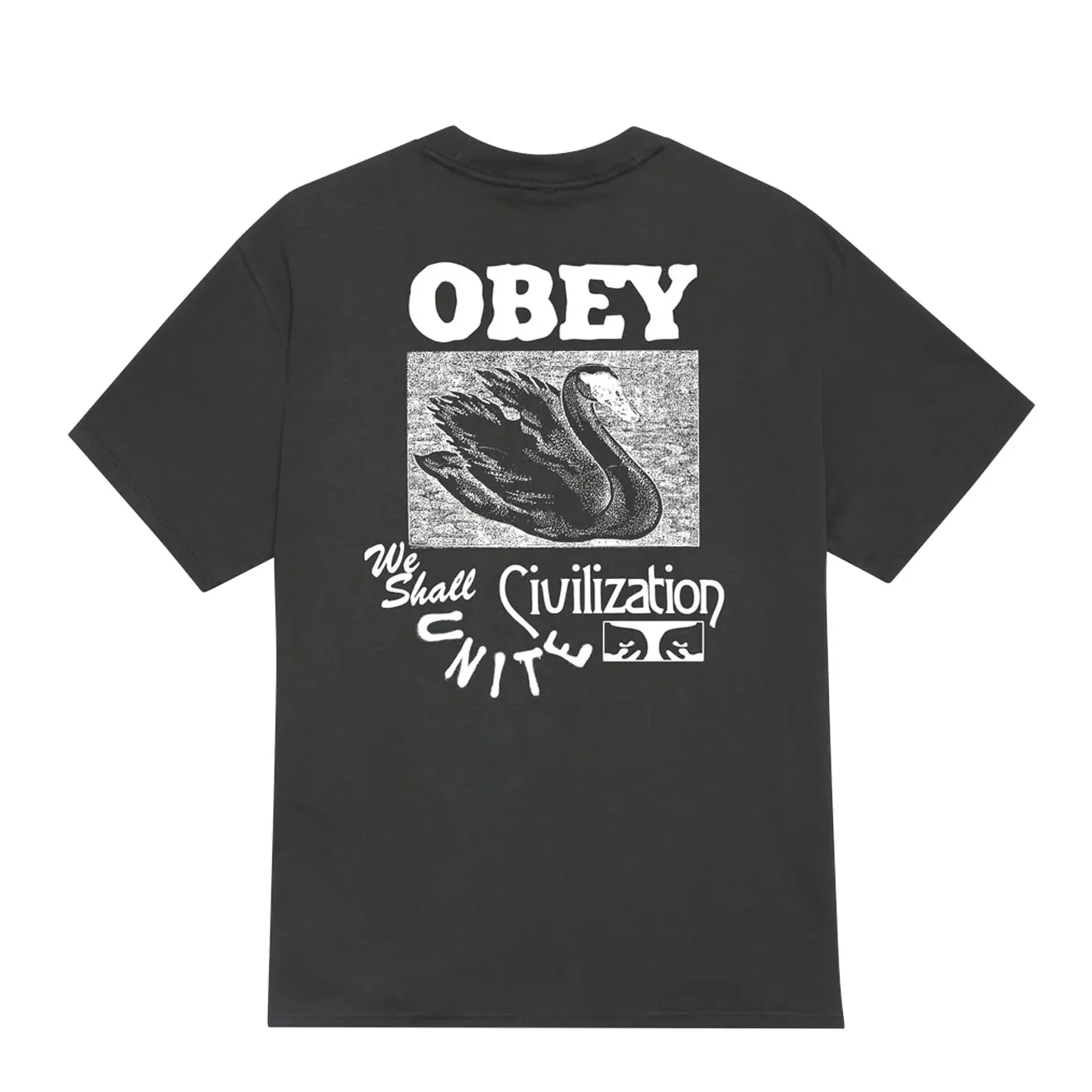 Elastic Fit Flexible Weave Obey Civilization S/S Tee Vintage Black