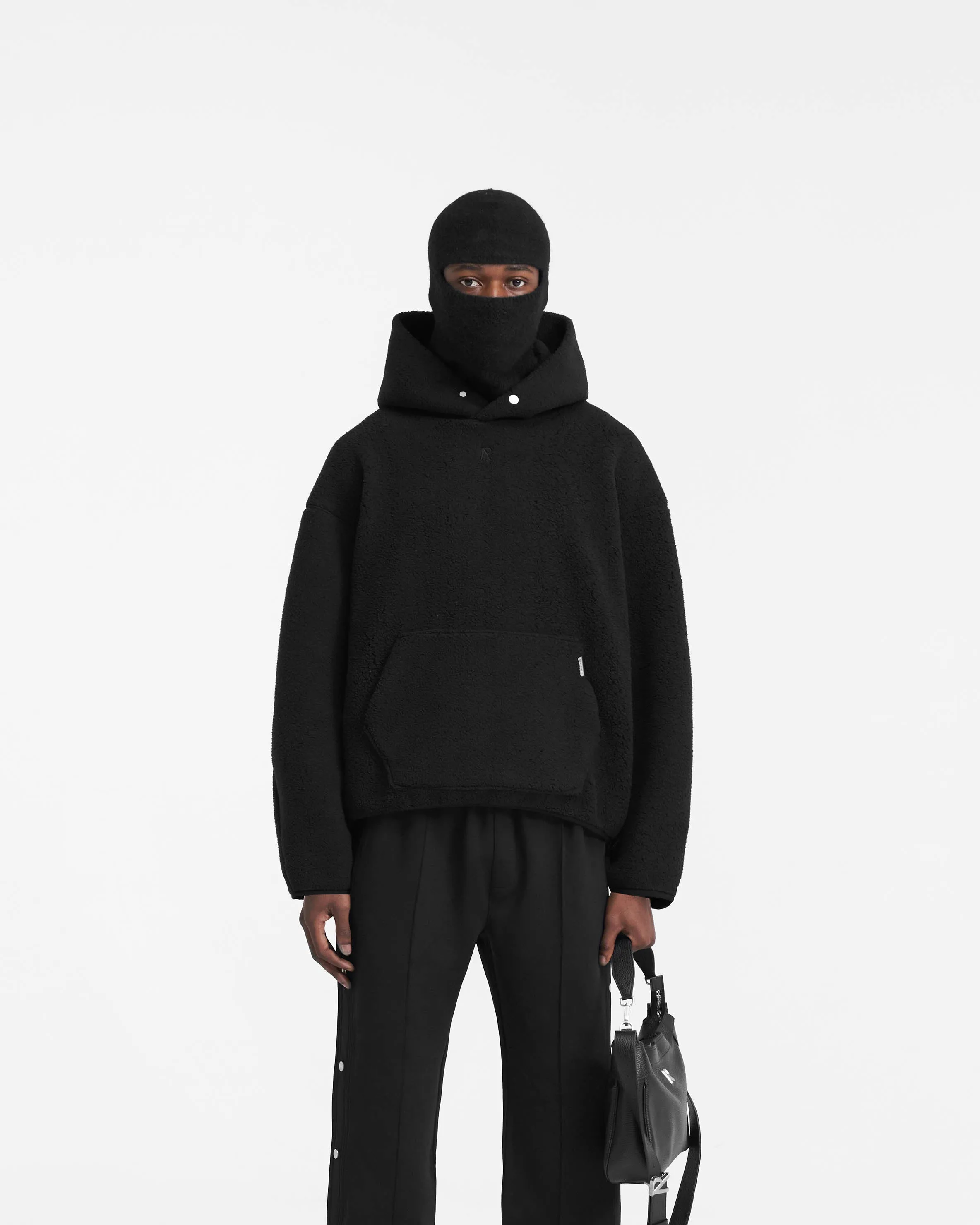 Fleece Oversized Hoodie - Black Street-Ready Look