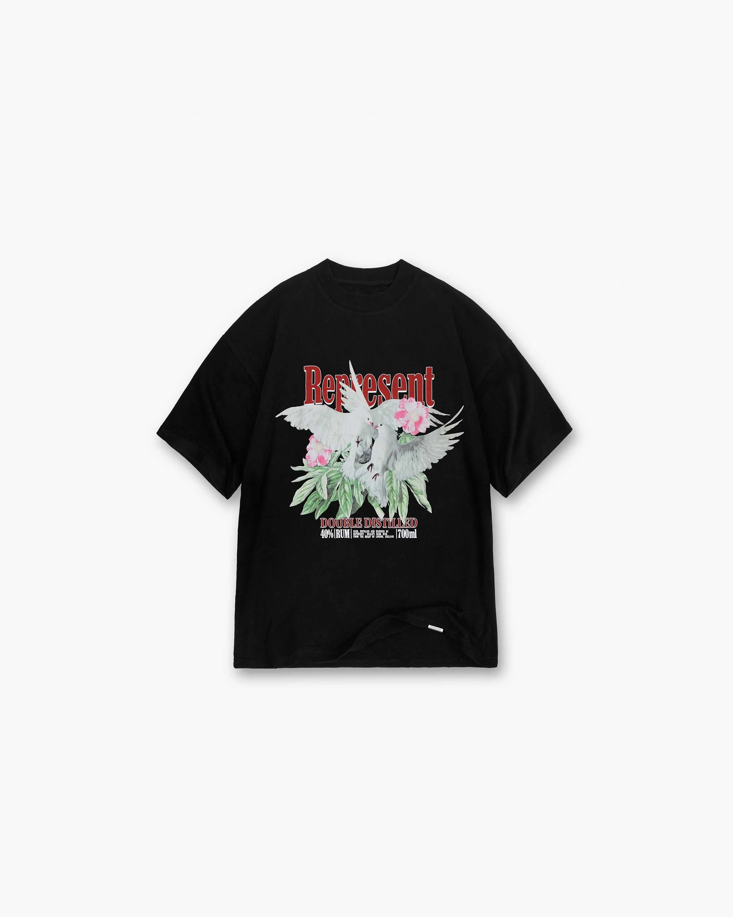 Animal Print Basic Layering Double Distilled T-Shirt - Off Black