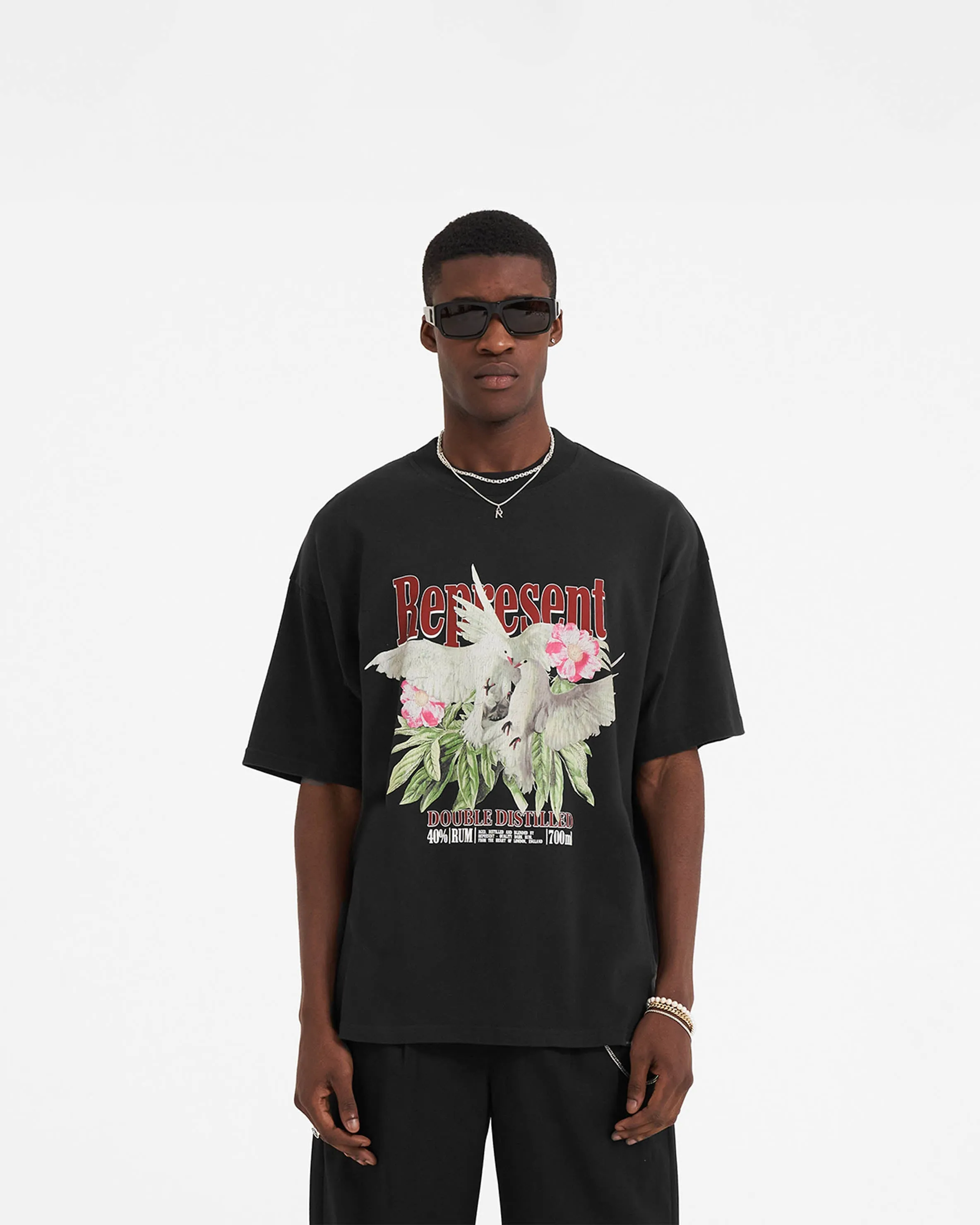 Comfy Performance Wear No-Fuss Design Double Distilled T-Shirt - Off Black