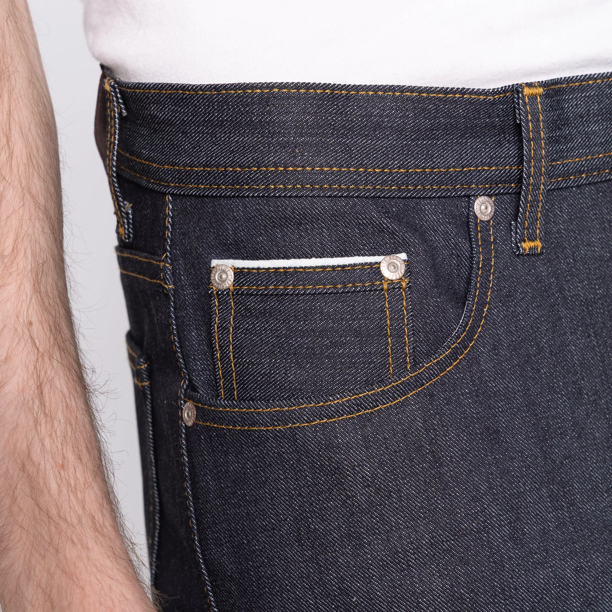 Breathable Work Meeting Relaxed Style Weird Guy - Left Hand Twill Selvedge - 36" Long Inseam