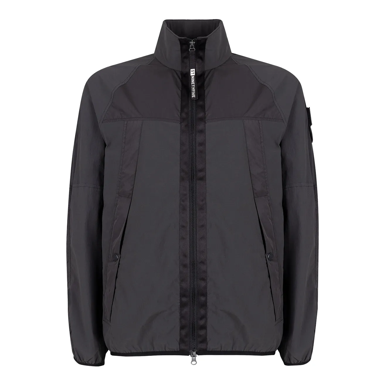 ST95 4 Way Stretch Zip Through Black Seamless Bonding