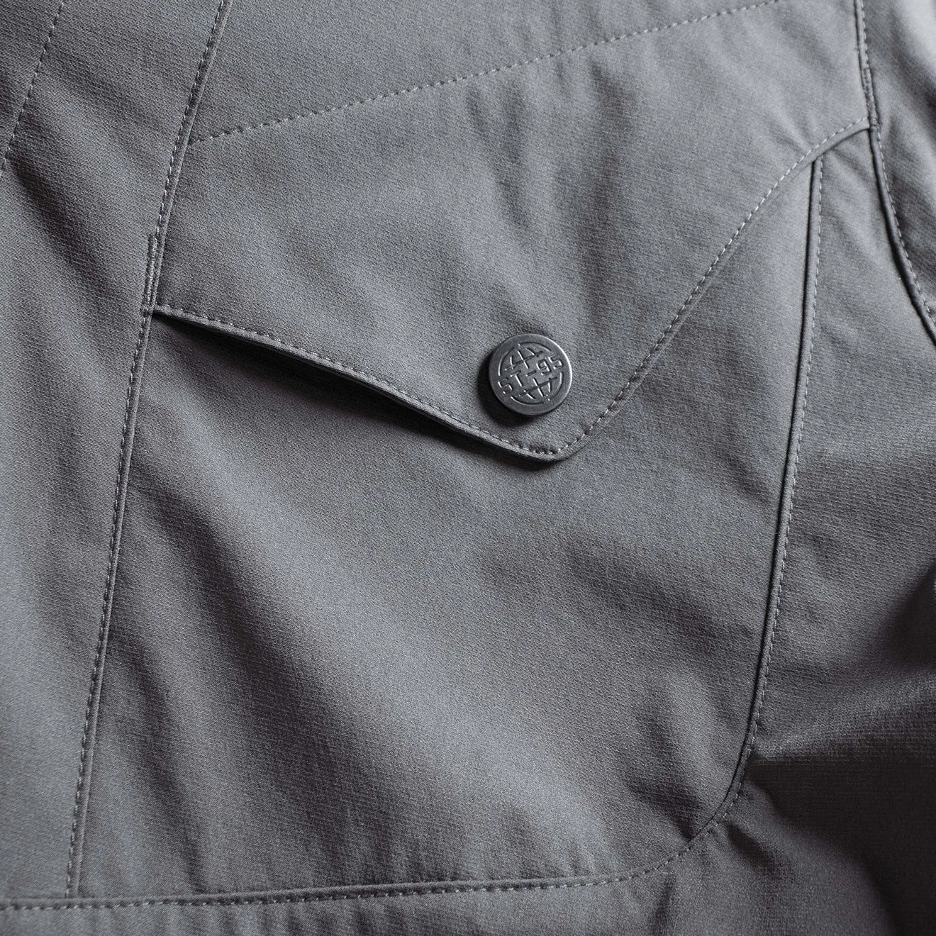 ST95 Frattina Shirt Mid Grey Double Stitched Seams Fashion Comfort