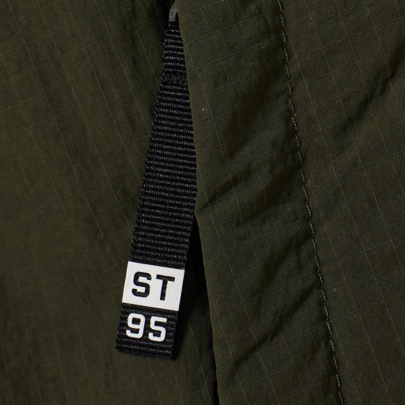ST95 Lightweight Padded Overshirt Olive Slim Silhouette Embroidered Detail
