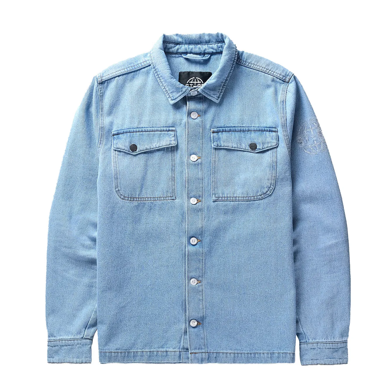 ST95 Misa Denim Shirt Washed Blue Boho chic Plus Size Fit