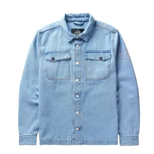 ST95 Misa Denim Shirt Washed Blue Boho chic Plus Size Fit