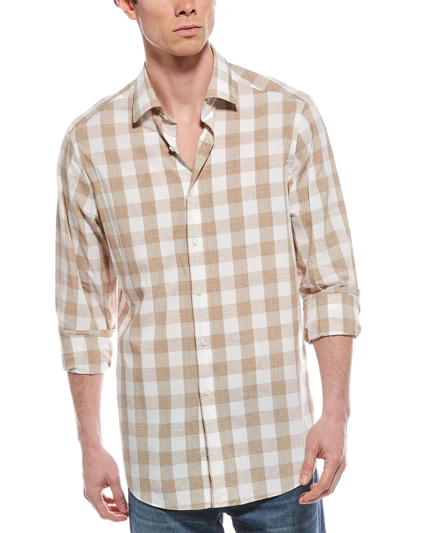 Sporty Appeal Scott Barber Riviera Poplin Buffalo Plaid Shirt