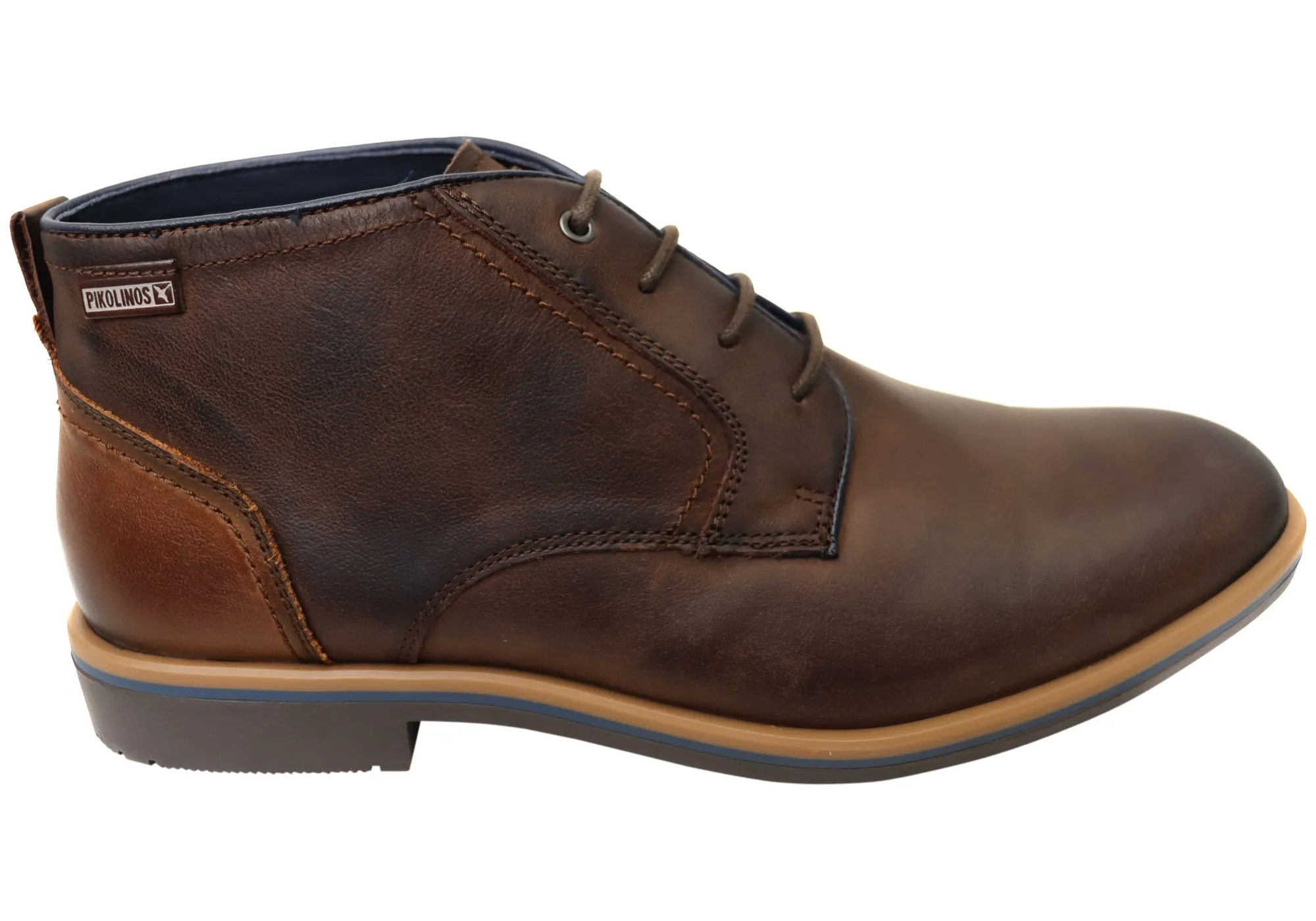 Full Step Pikolinos Mens Leon M4V-8081BFC1 Comfortable Leather Lace Up Boots