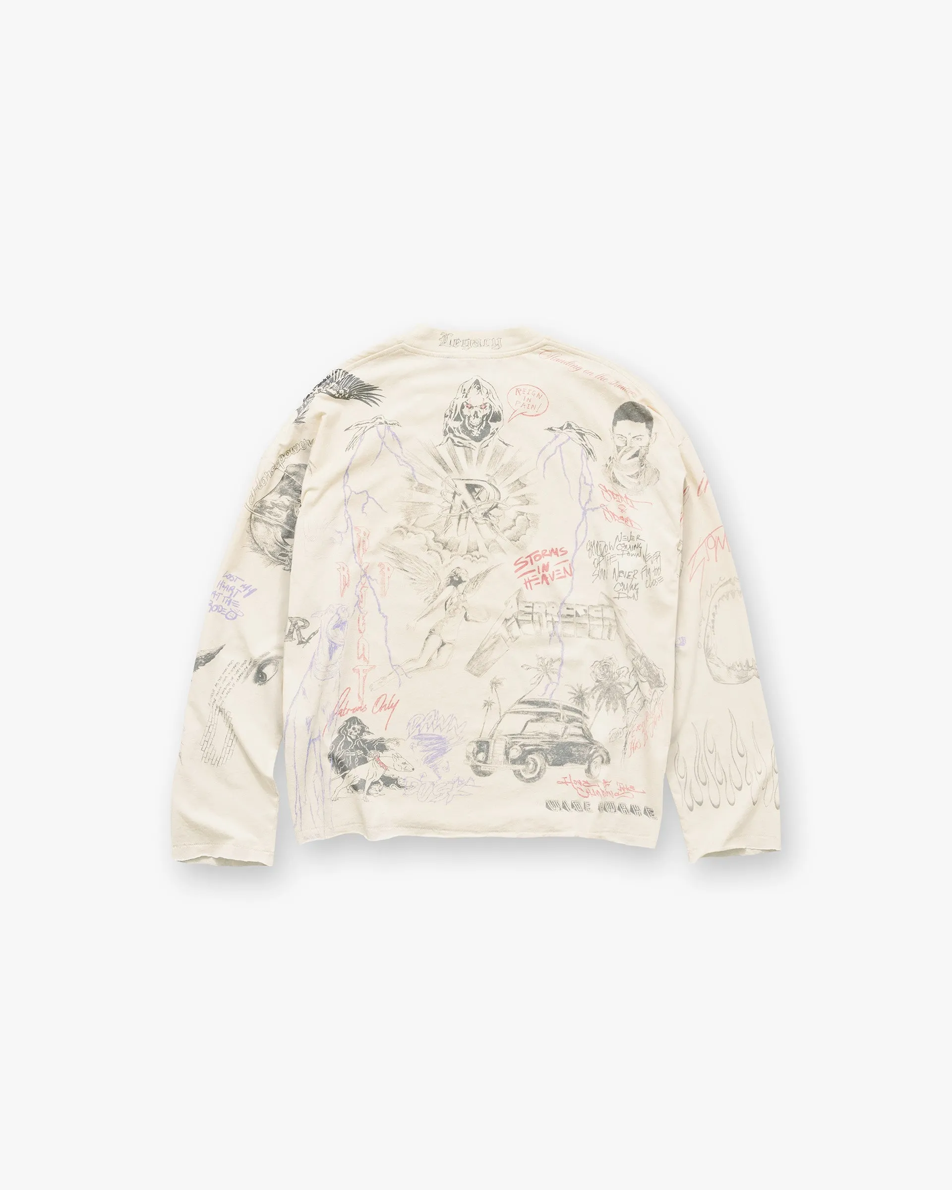 Legacy Long Sleeve T-Shirt - Buttercream Perfect for Outdoors Relaxed Comfort Fit