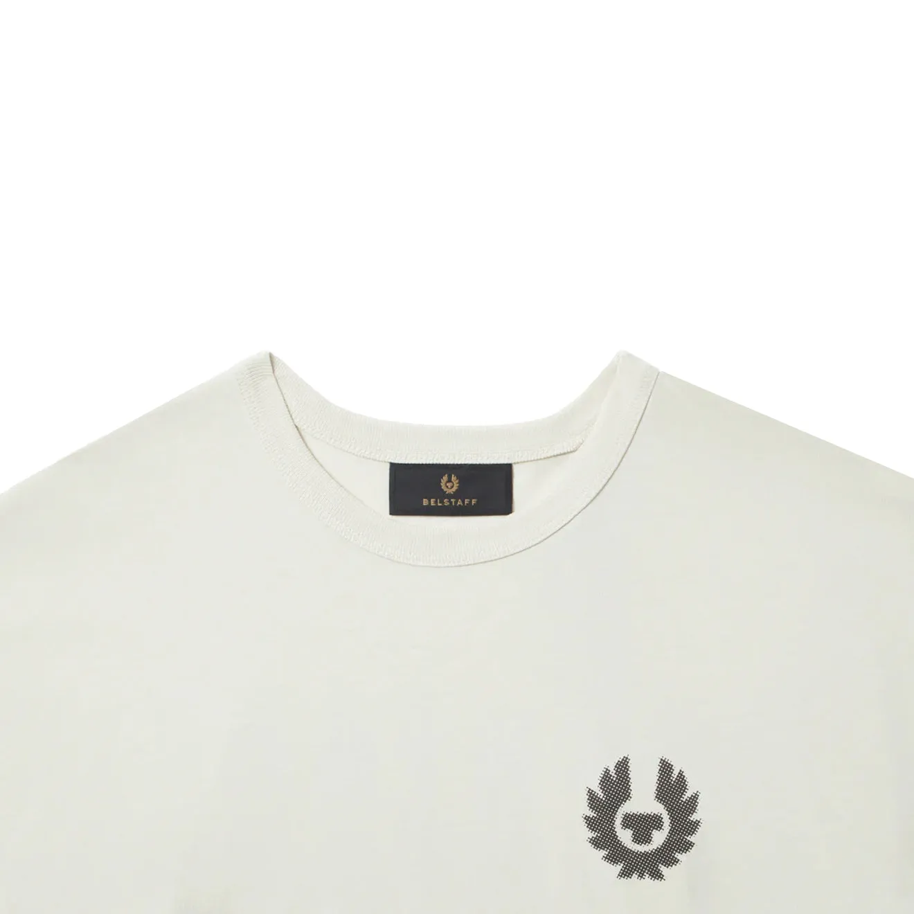 Curved Hemline Fashion Forward Belstaff Shadow T-Shirt Silver Birch