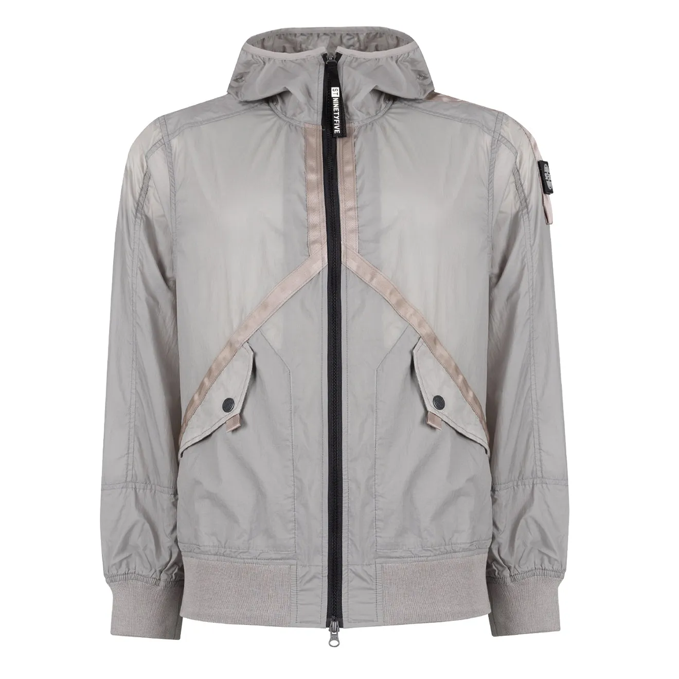 ST95 Helio Hooded Blouson Light Grey Moisture Wicking Inner Layer Micro Perforated Panels