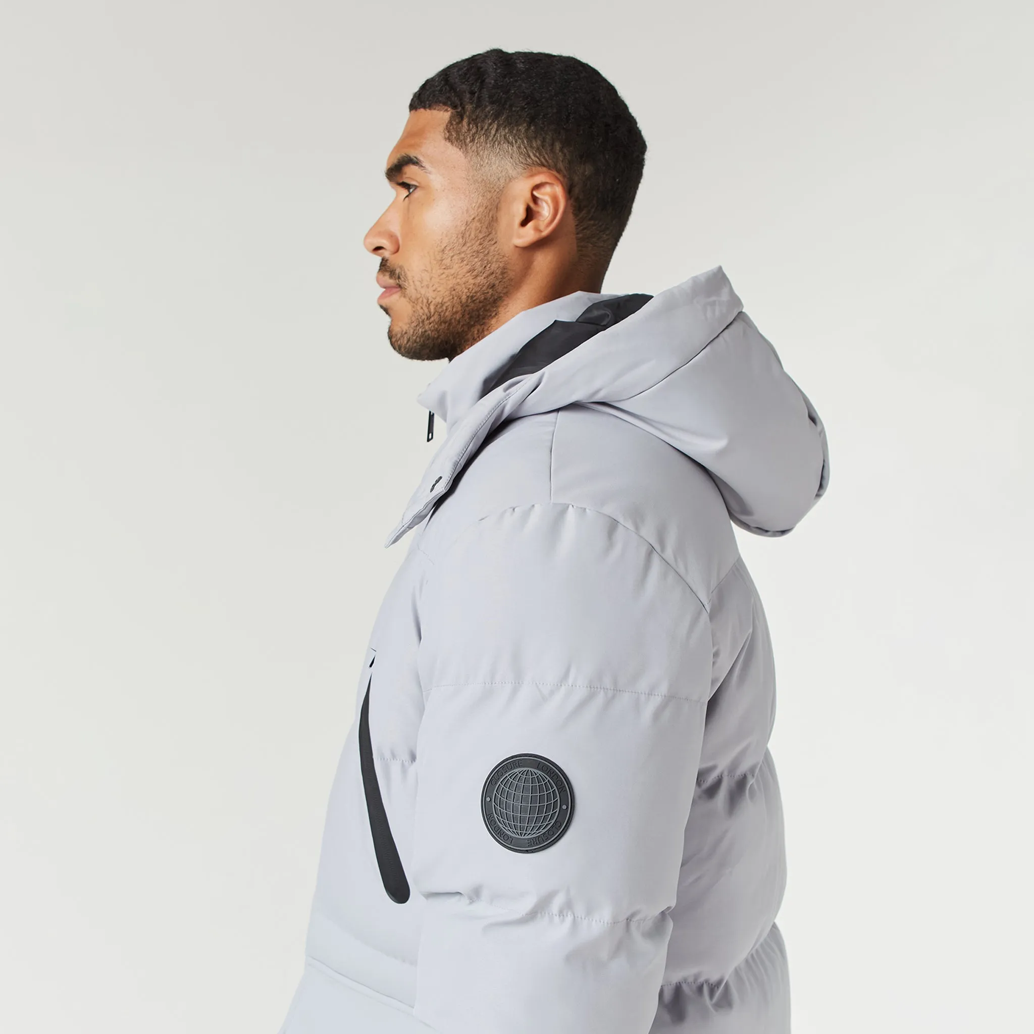 Expedition Parka Jacket | Ice Grey Non Restrictive Silhouette