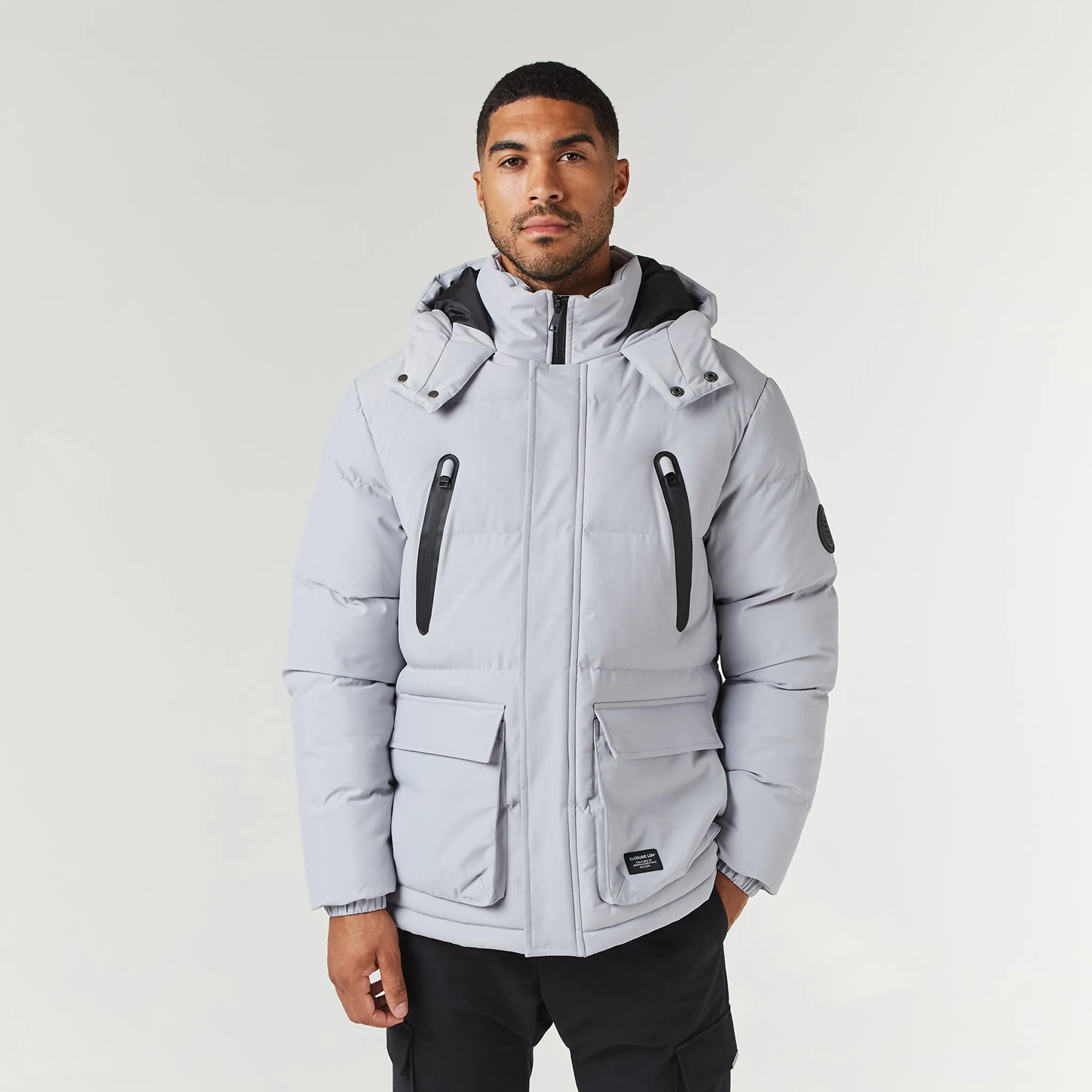 Shrink Resistant Treatment Windproof Hood Expedition Parka Jacket | Ice Grey