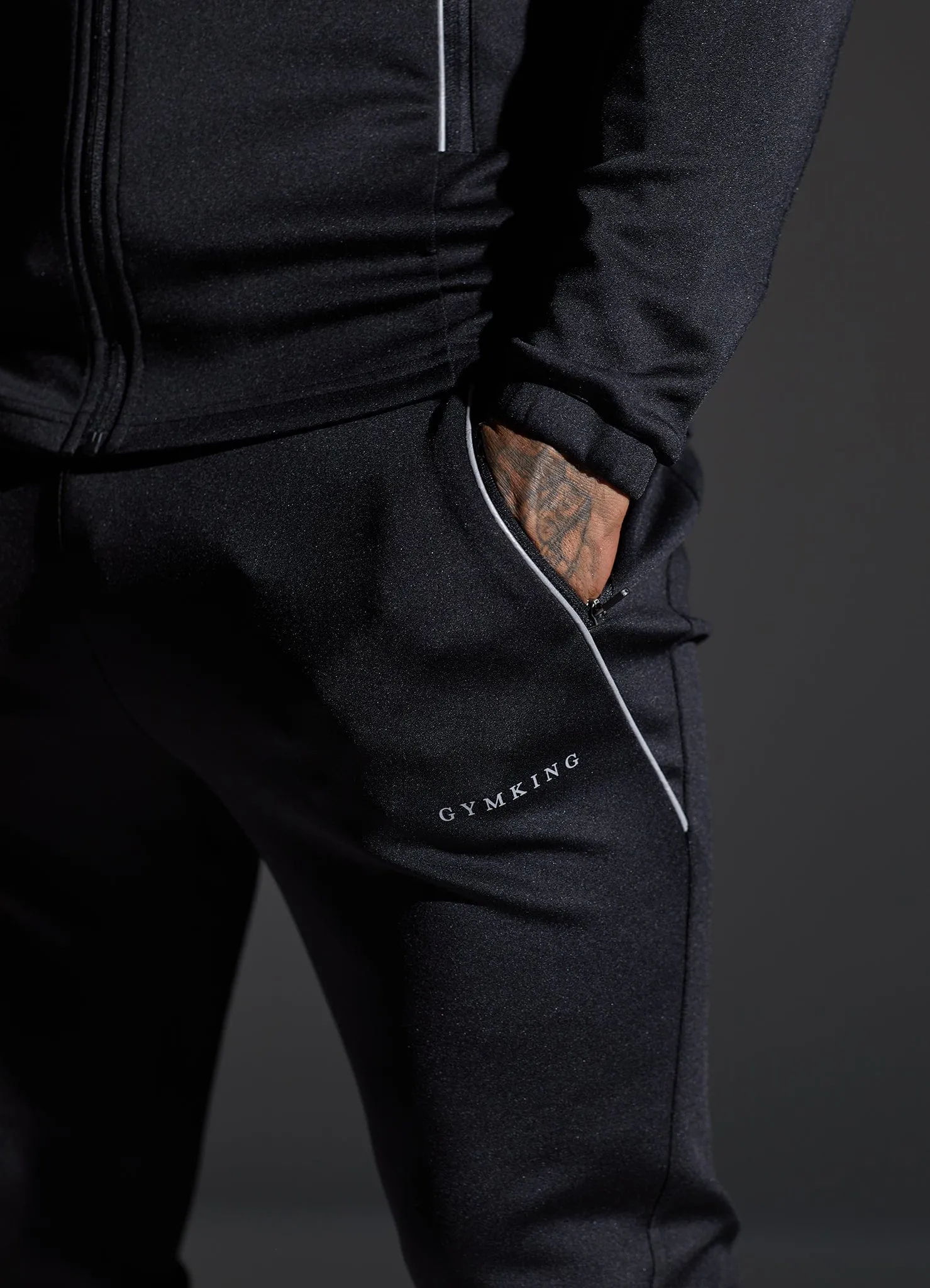 Gym King Eclipse Poly Jogger - Black Ultra Stretch HypoallergenicFabric