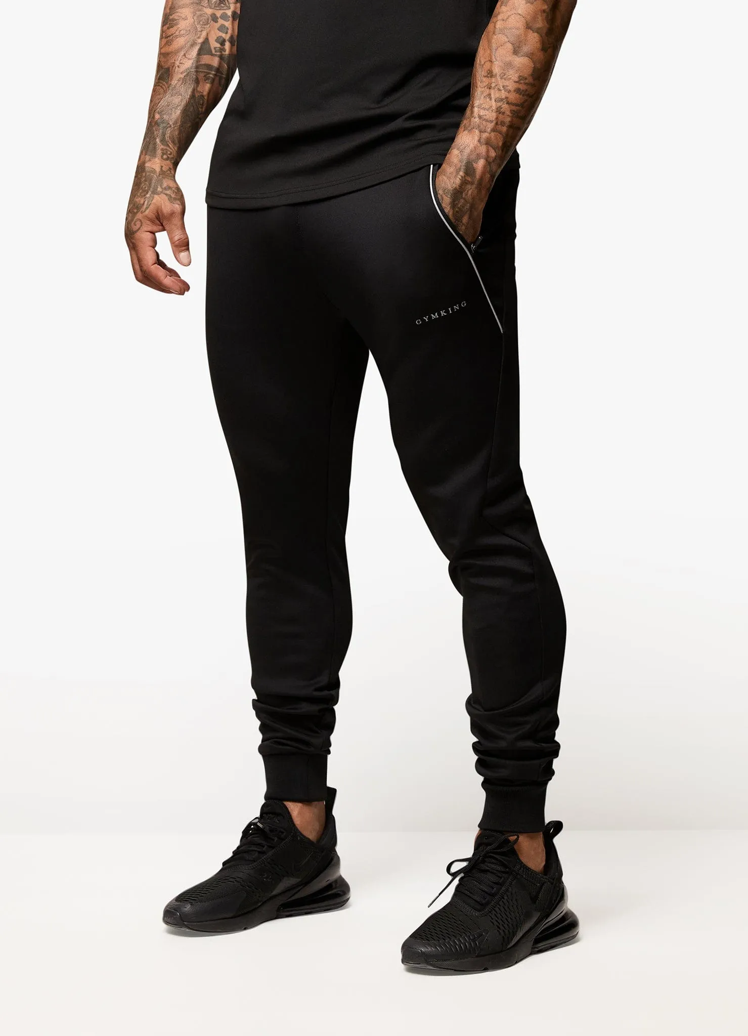 Gym King Eclipse Poly Jogger - Black Flexible Layer Fit