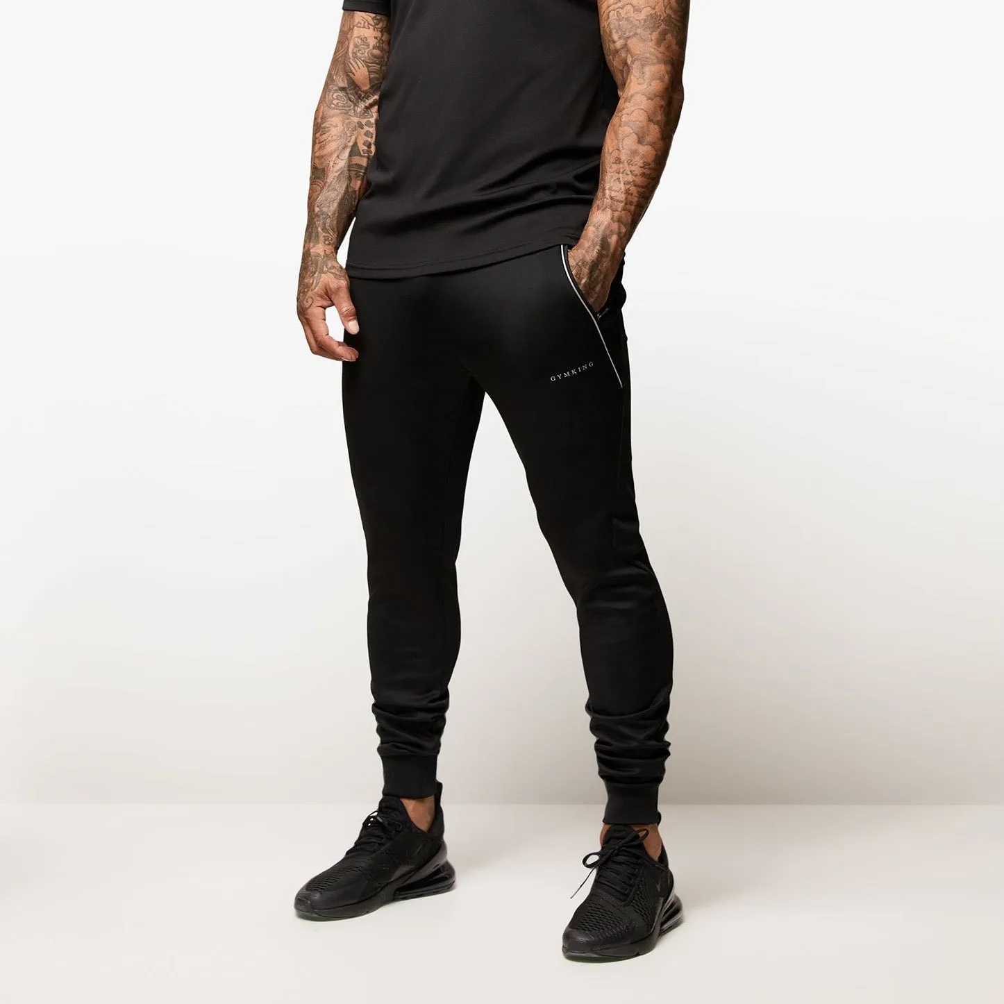 Gym King Eclipse Poly Jogger - Black Quick-Dry Fabric