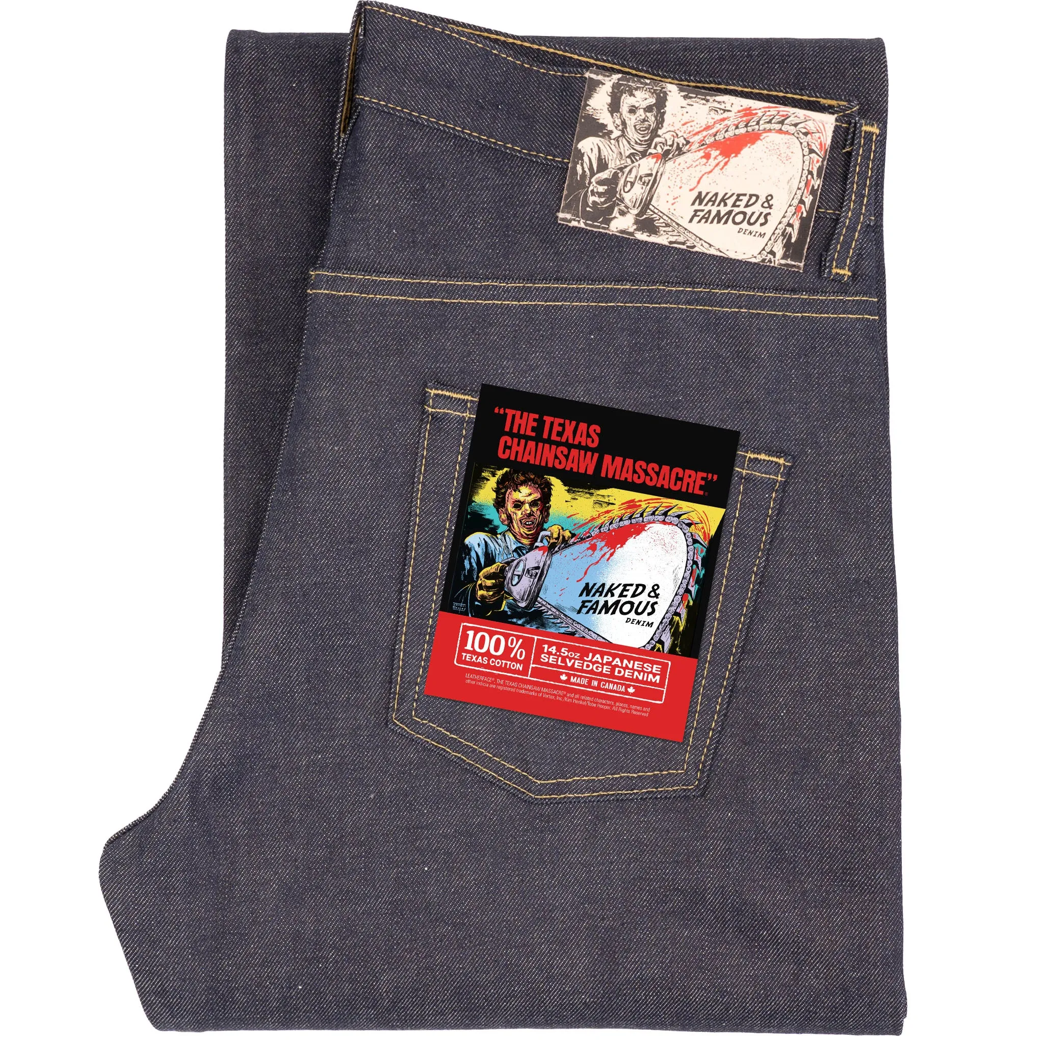 Strong Guy - Texas Chainsaw Massacre "Leatherface" Selvedge - Indigo Foundation Piece Lightweight Feel