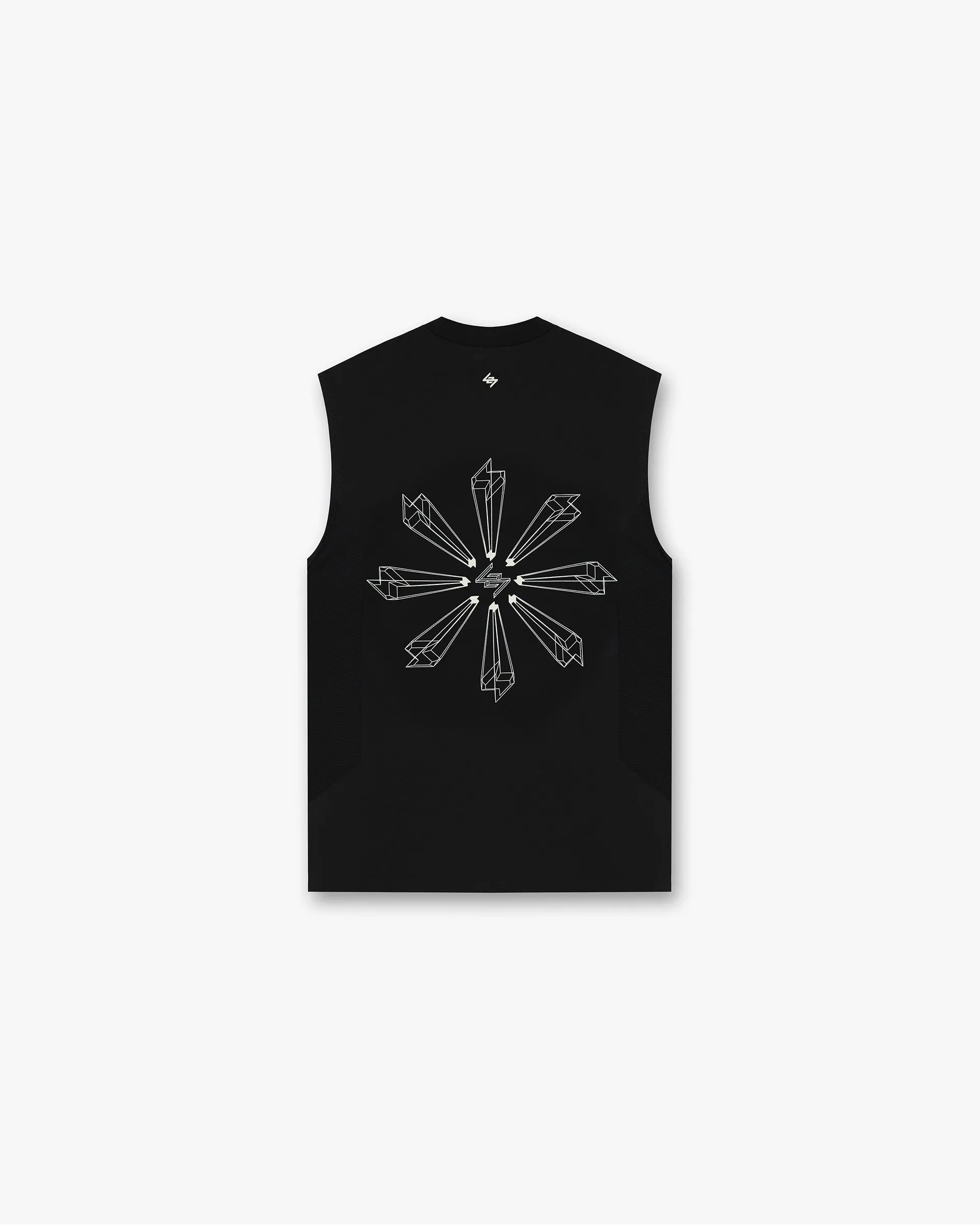 Colorfast Dye Slim Fit Design 247 Uprising Oversized Tank - Black