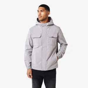 Premium Ripstop Jacket | Ice Grey Nylon Cover Double Breasted