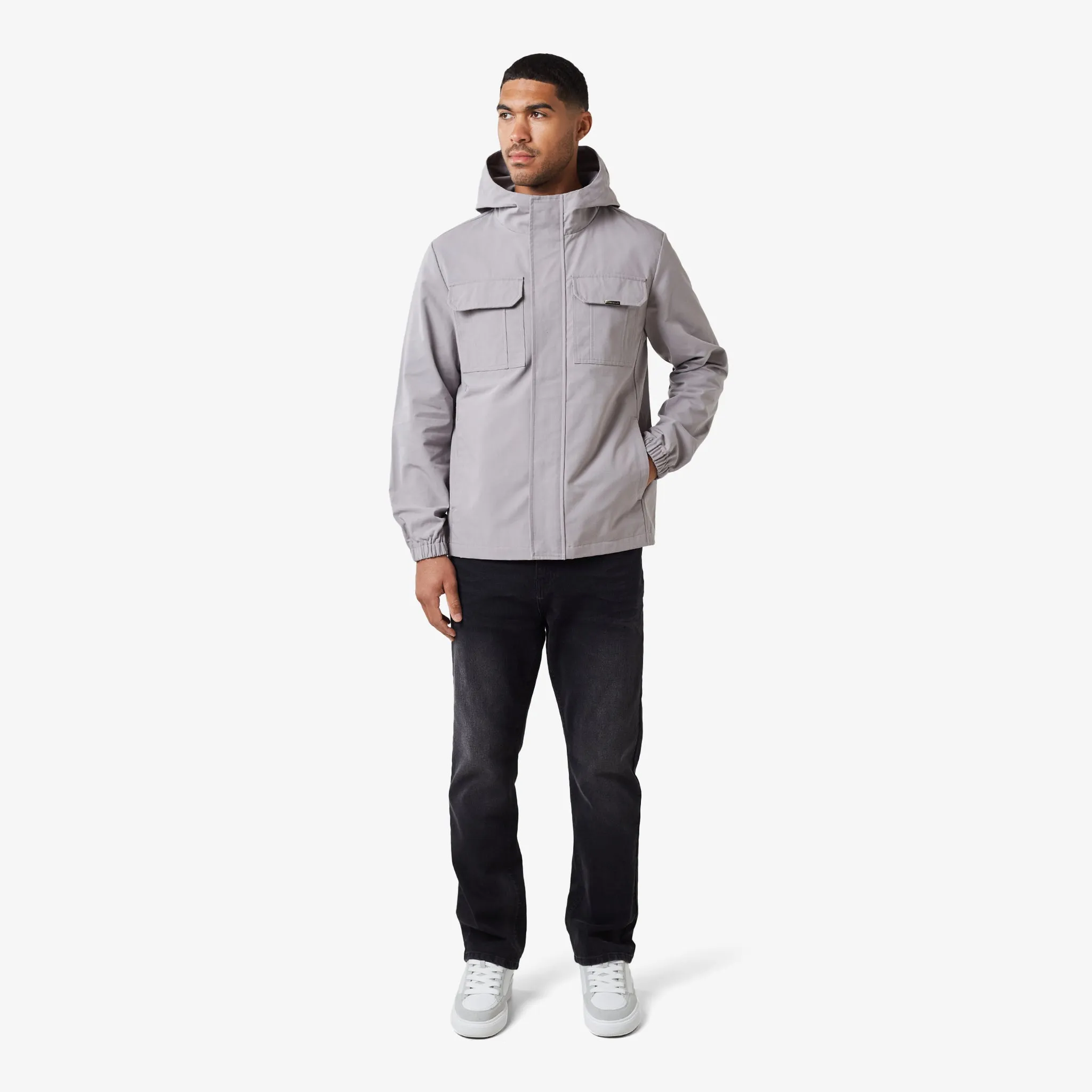 Light Look Double stitching Premium Ripstop Jacket | Ice Grey