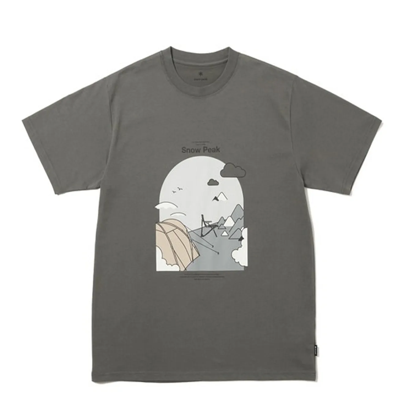 Snow Peak Camping Graphic T-Shirt Grey MinimalBranding