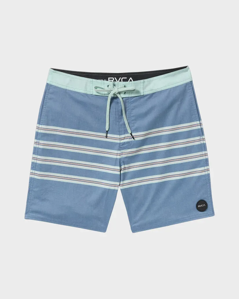 Silk Touch Minimal Stretch RVCA Mens Boardshorts County Line 18"