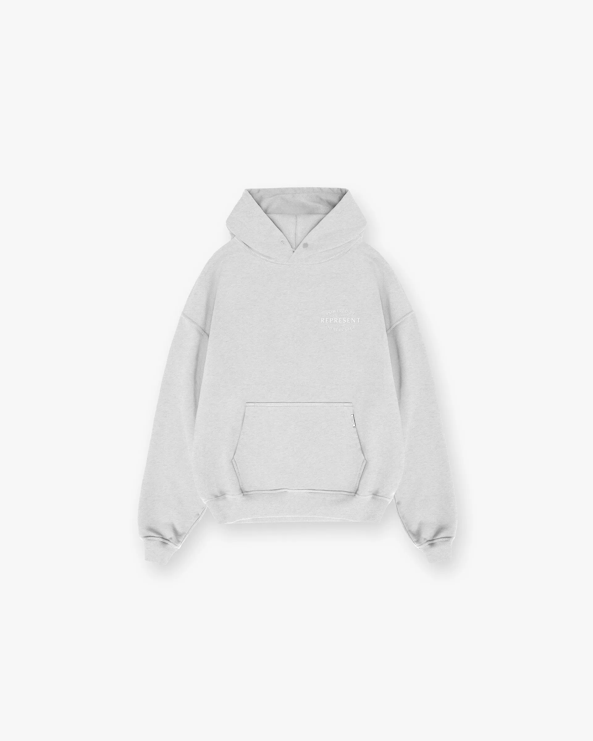 Represent Owners Club Stamp Hoodie - Ash Grey Comfy and Cozy
