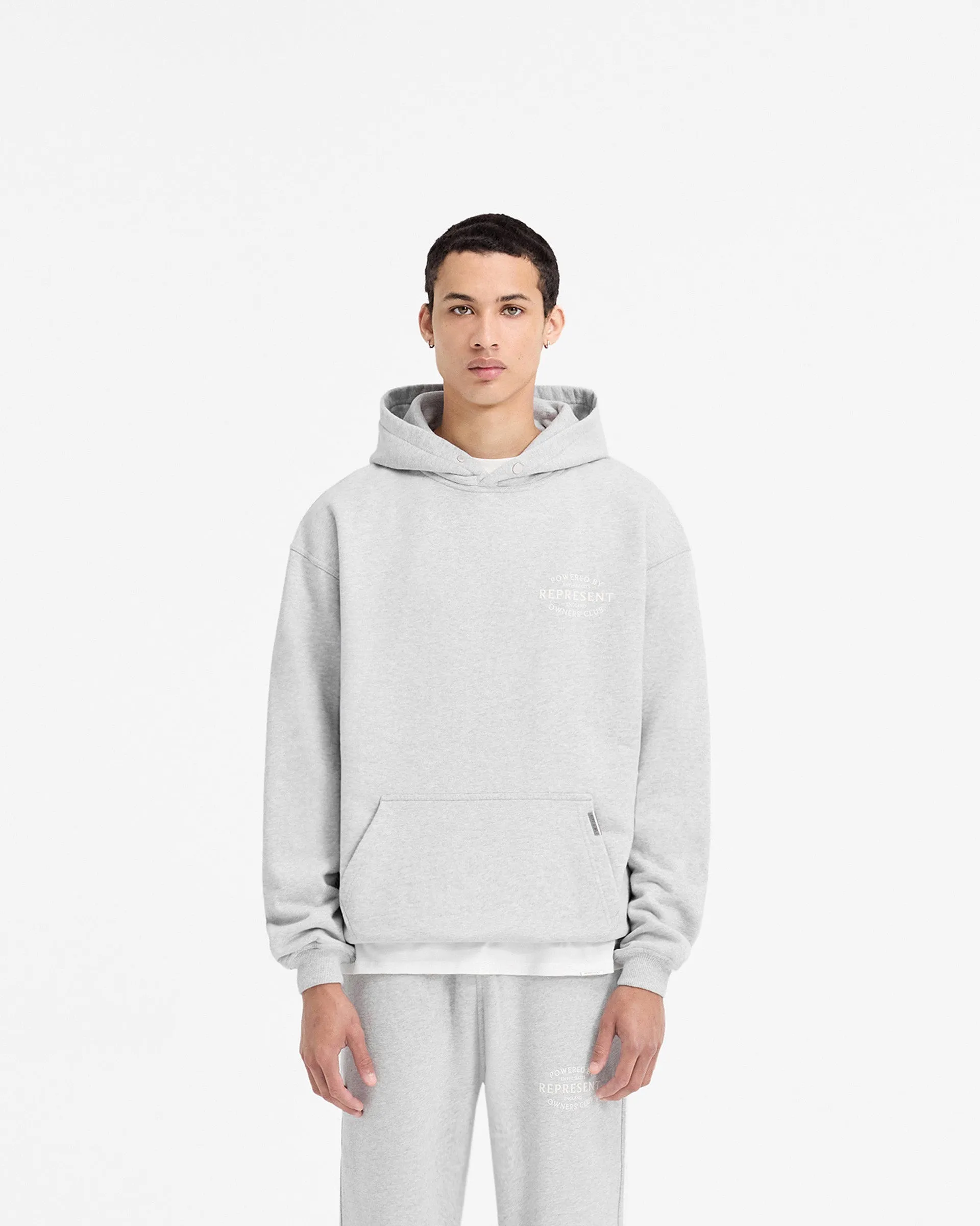 Warm Layers Represent Owners Club Stamp Hoodie - Ash Grey