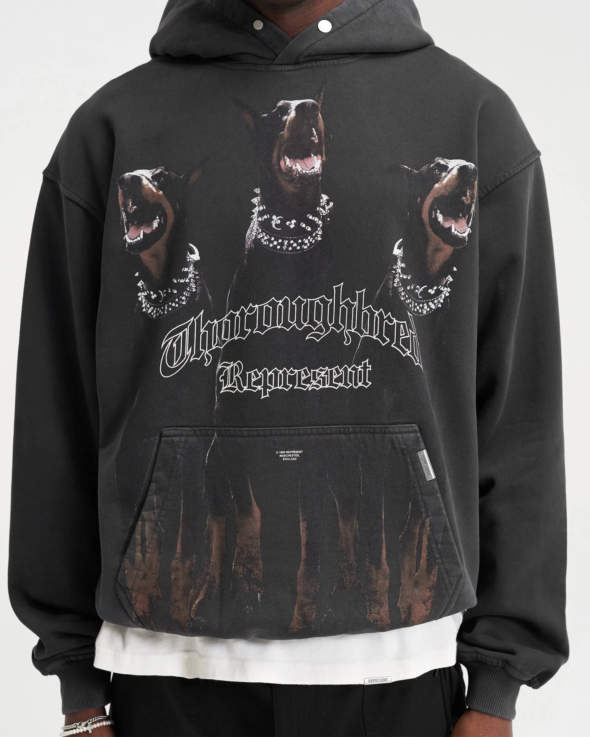 product snowboarding suitability Stylish Layer Thoroughbred Hoodie - Vintage Black
