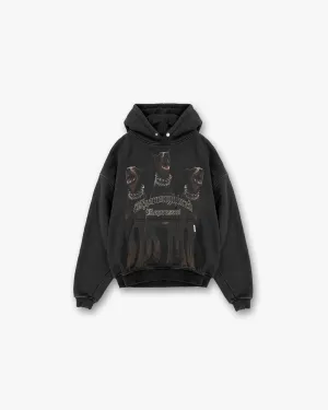 Thoroughbred Hoodie - Vintage Black Classic Minimal