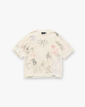 anti static coating Embroidered Legacy T-Shirt - Buttercream