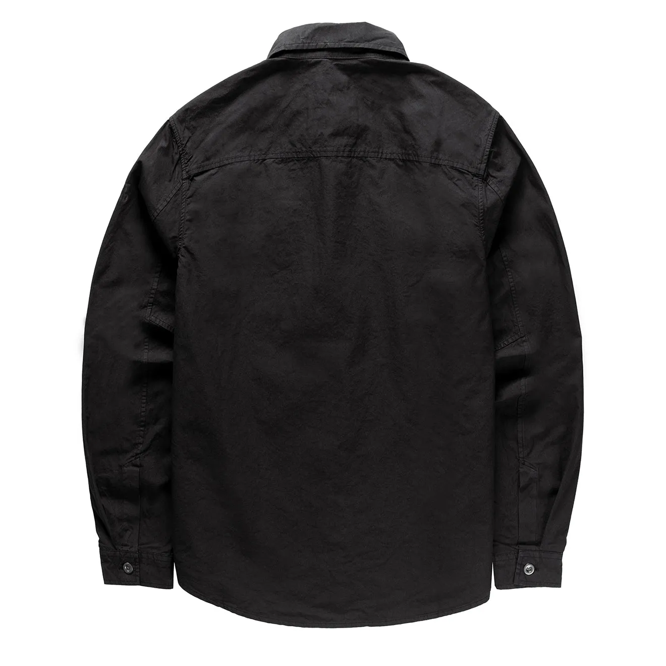 Tailored Cut Left Hand Zip Pocket Shirt Black