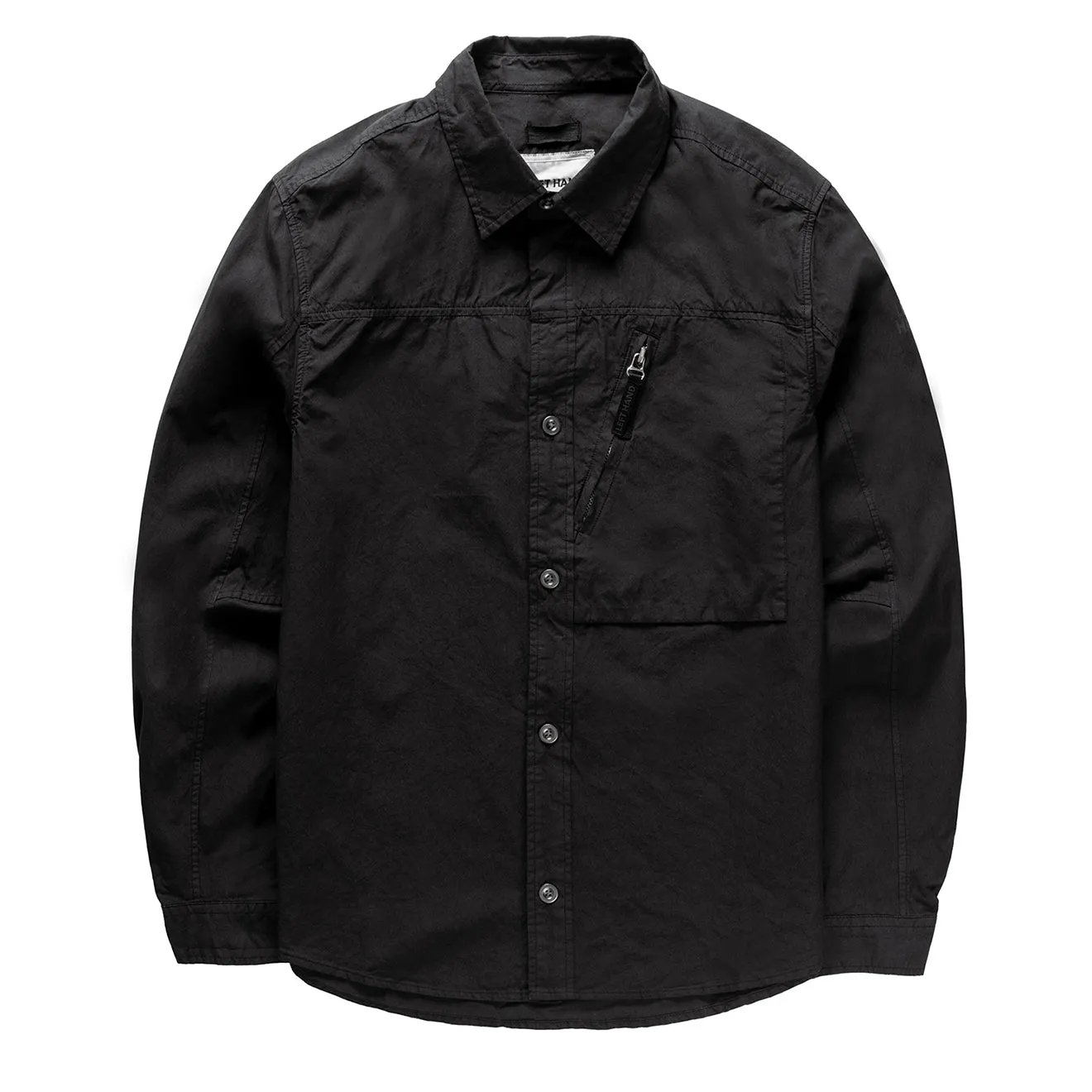 Quality Look Fade Resistant Formula Left Hand Zip Pocket Shirt Black
