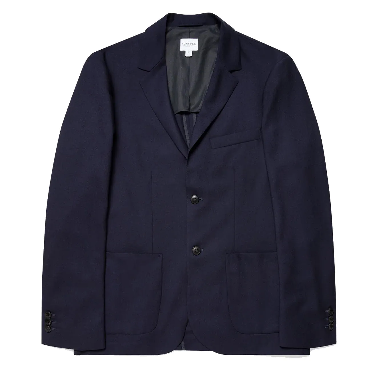 Sunspel Wool Blazer Navy Dry Fast