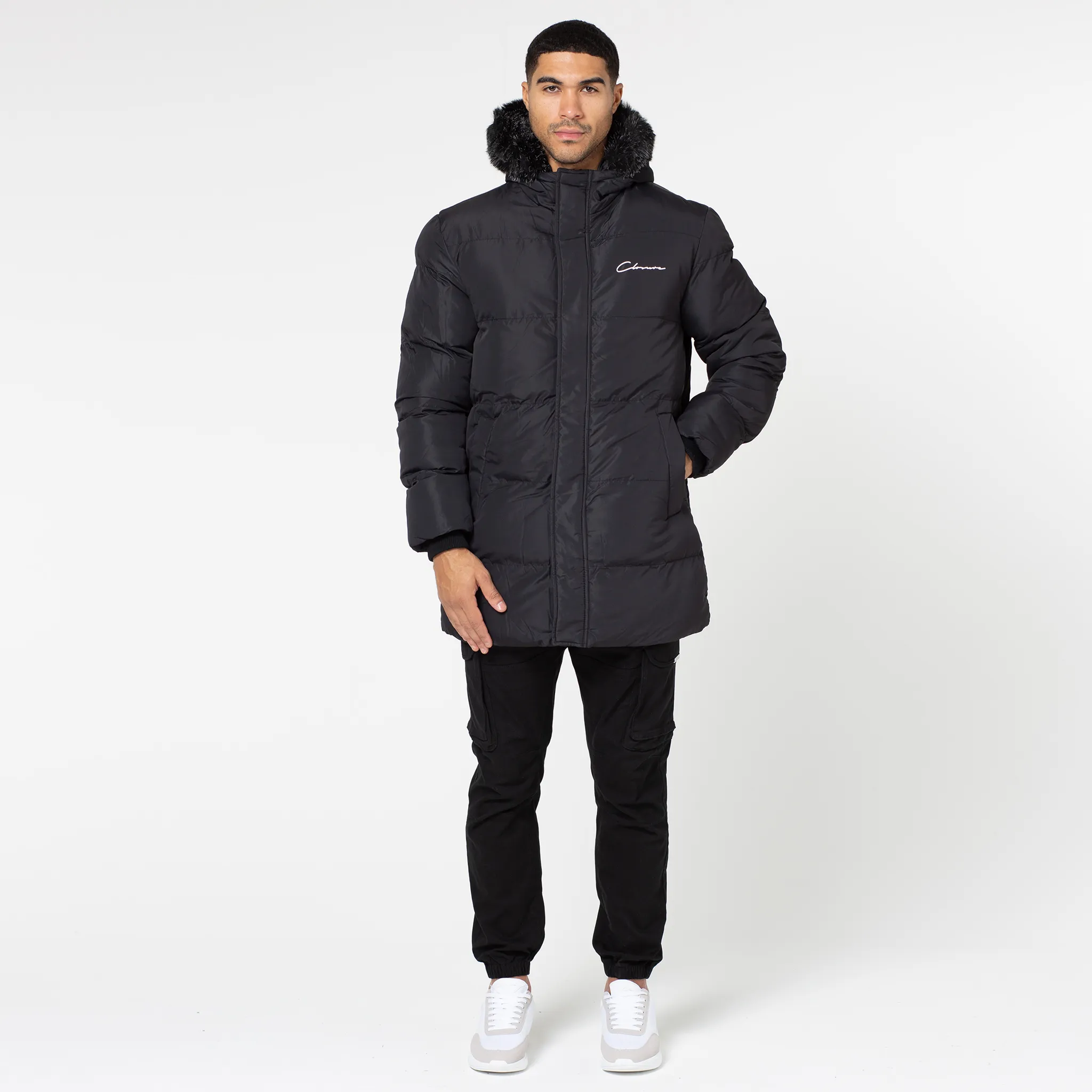 Waterproof Fabric Puffer Parka | Black