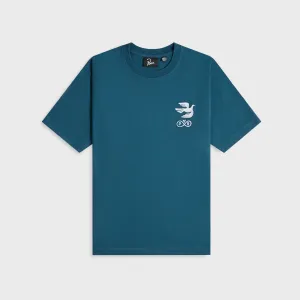 by Parra Infinite Bird Logo Tee - Blue futuristic Gym workout