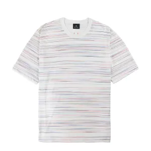 Perfect Wear Paul Smith Fine Stripe Casual Fit T Shirt White / Multi