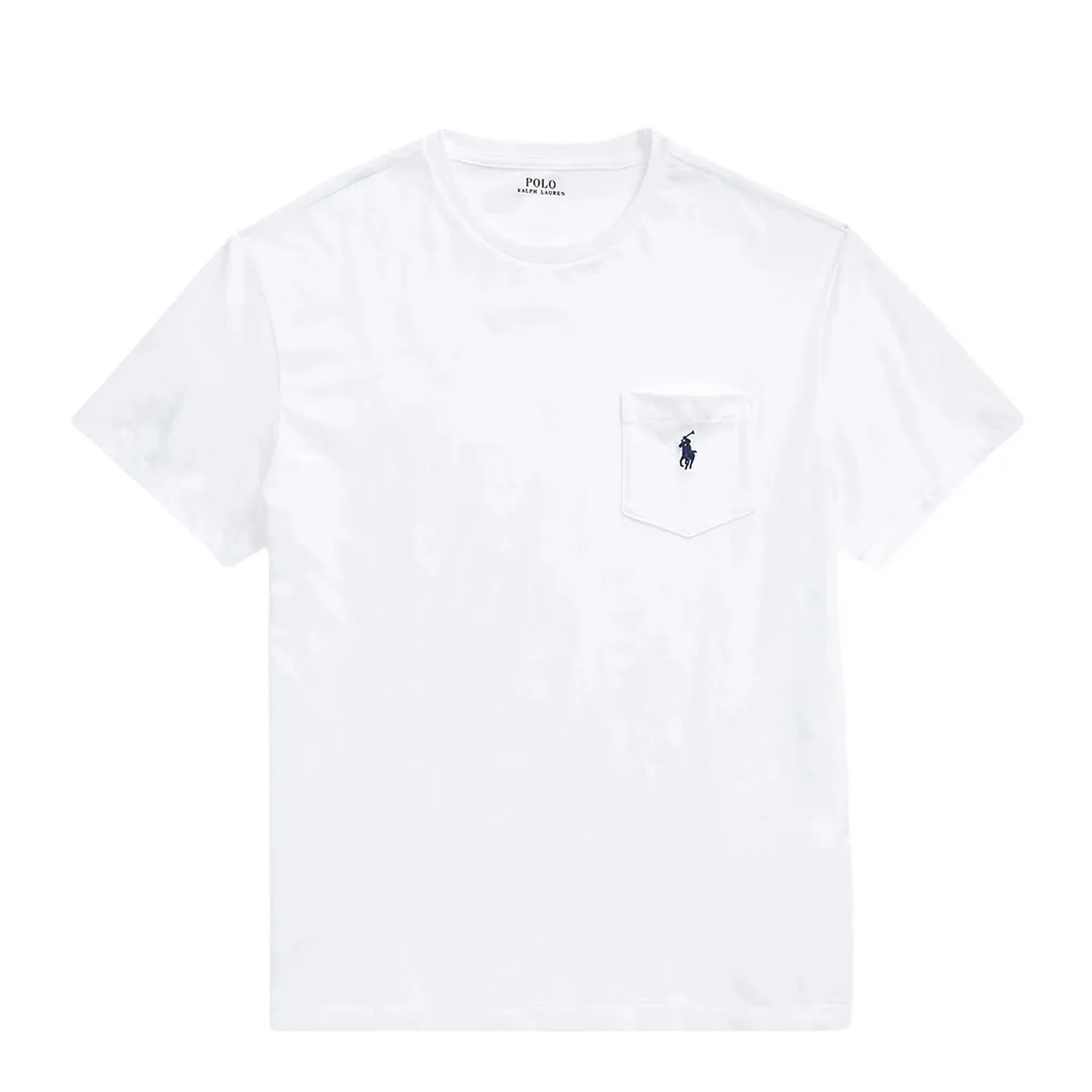 Soft Feel Polo Ralph Lauren Classic Fit Jersey Pocket T-Shirt White