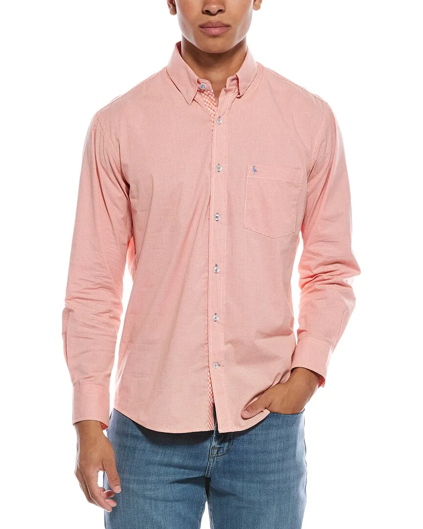 Smooth Texture Polished Look TailorByrd Signature Micro Gingham Shirt
