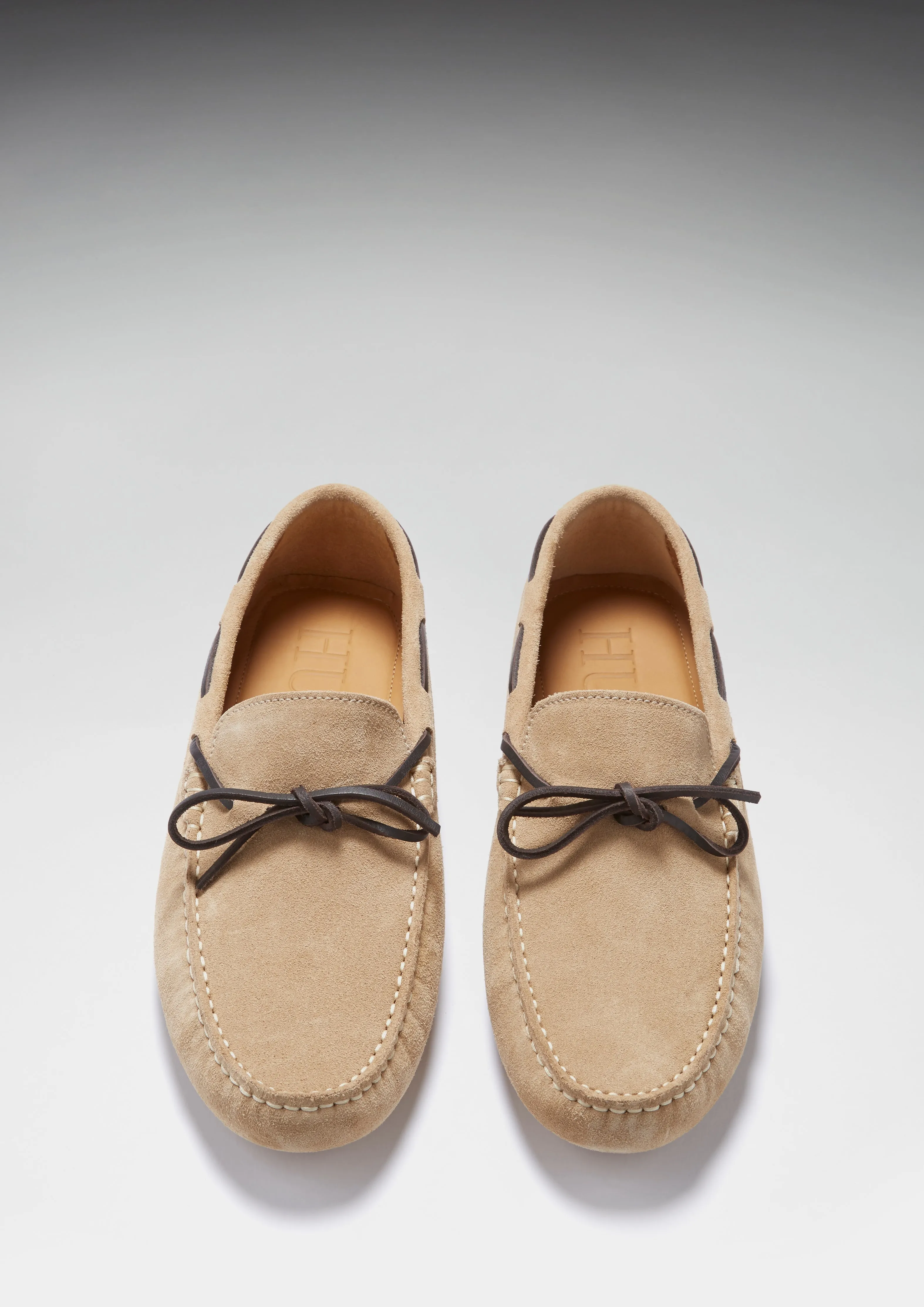 Daily Comfort Laced Driving Loafers, taupe suede