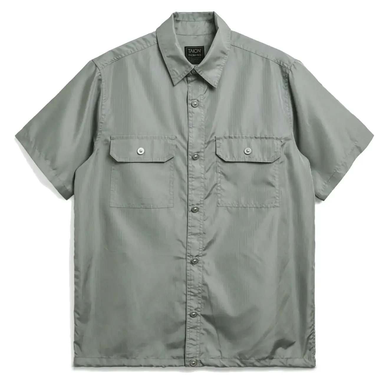 Limited Edition Taion Military Half Sleeve Shirt Dark Sage Green